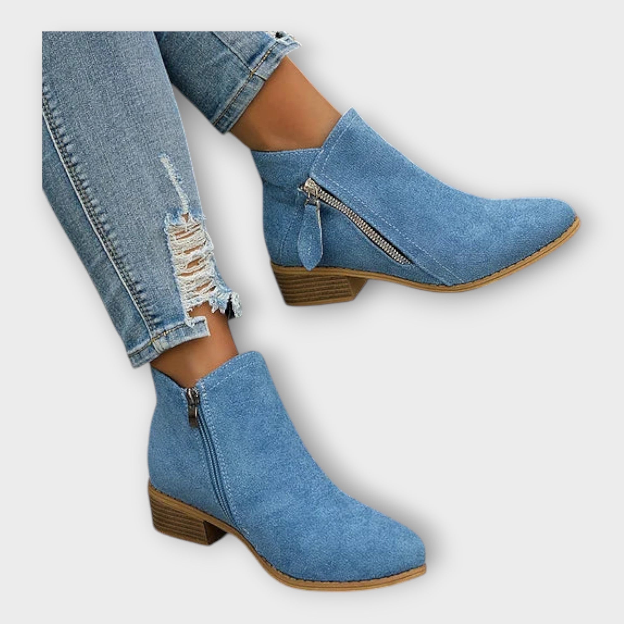 Elegantní Kotníkové Boty Se Zapínáním Na Zip Univerzální