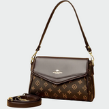 Nadčasová Elegantní Kabelka Přes Rameno Crossbody Hnědá