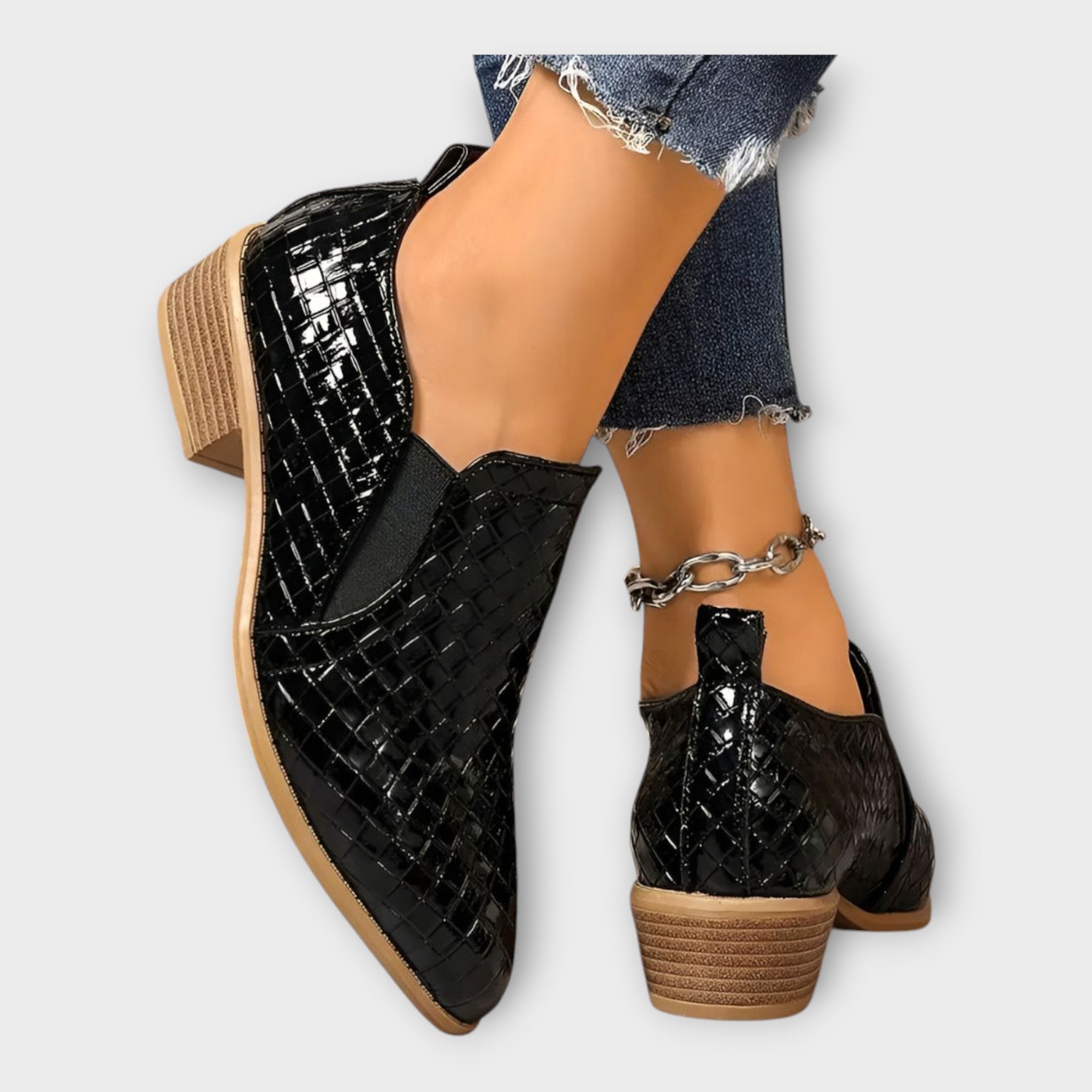 Elegantní Slip On Boty S Nízkým Podpatkem Pro Příležitost