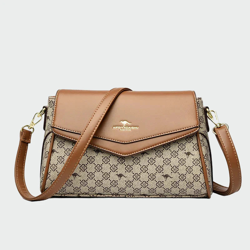 Nadčasová Elegantní Kabelka Přes Rameno Crossbody Hnědá