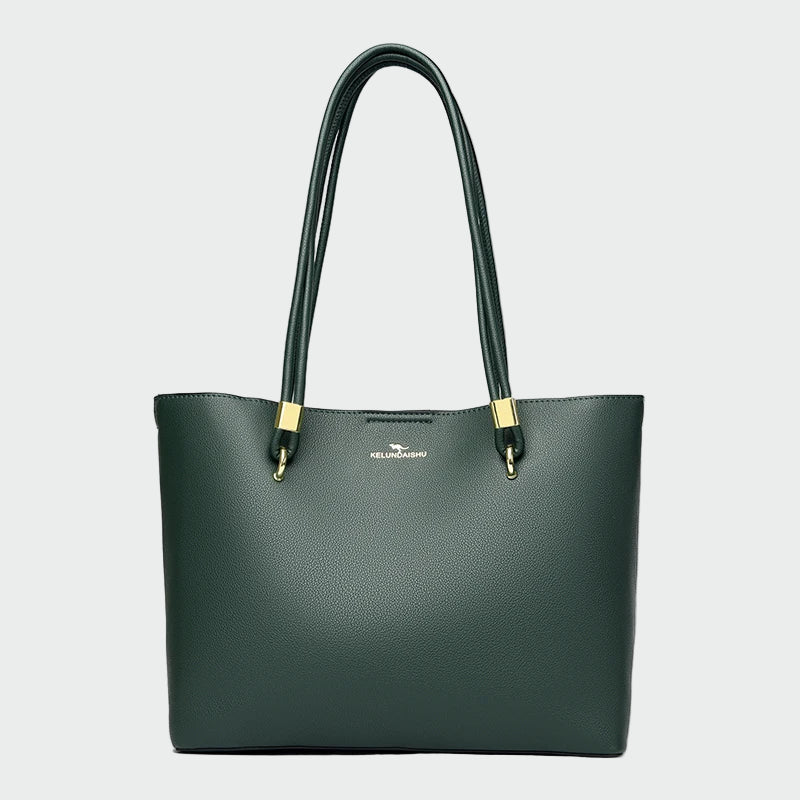 Nadčasová Elegantní Tote Taška Ženy Černá Syntetická Kůže