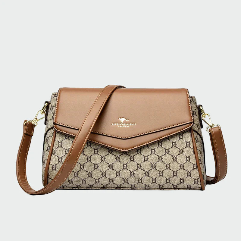Nadčasová Elegantní Kabelka Přes Rameno Crossbody Hnědá