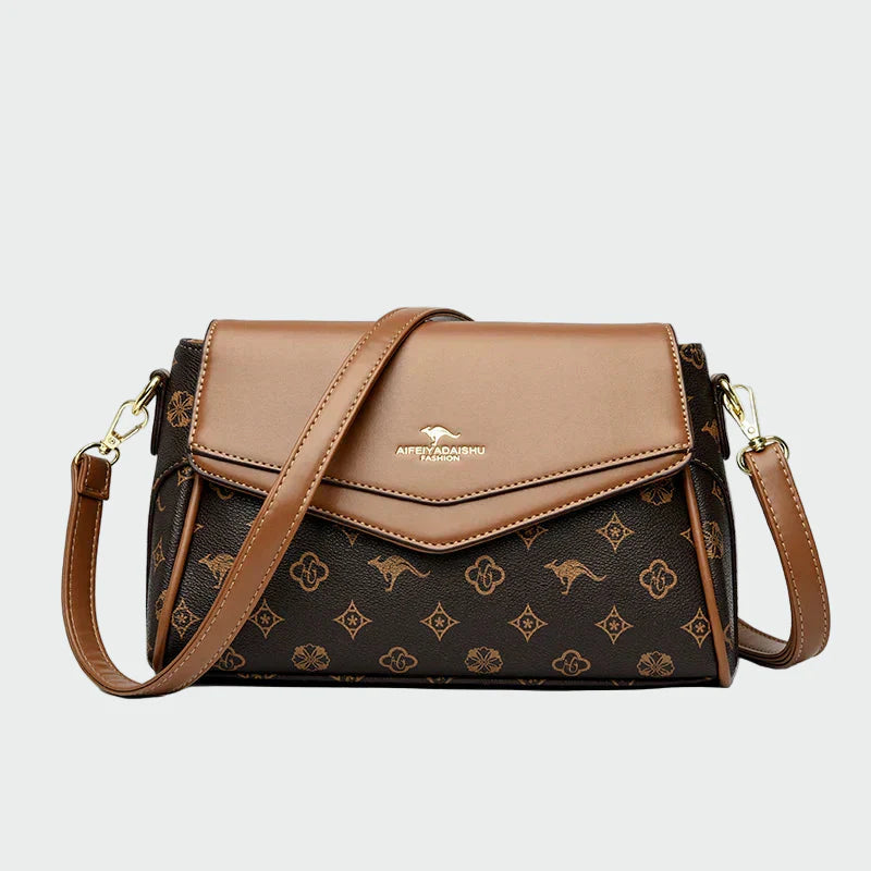 Nadčasová Elegantní Kabelka Přes Rameno Crossbody Hnědá