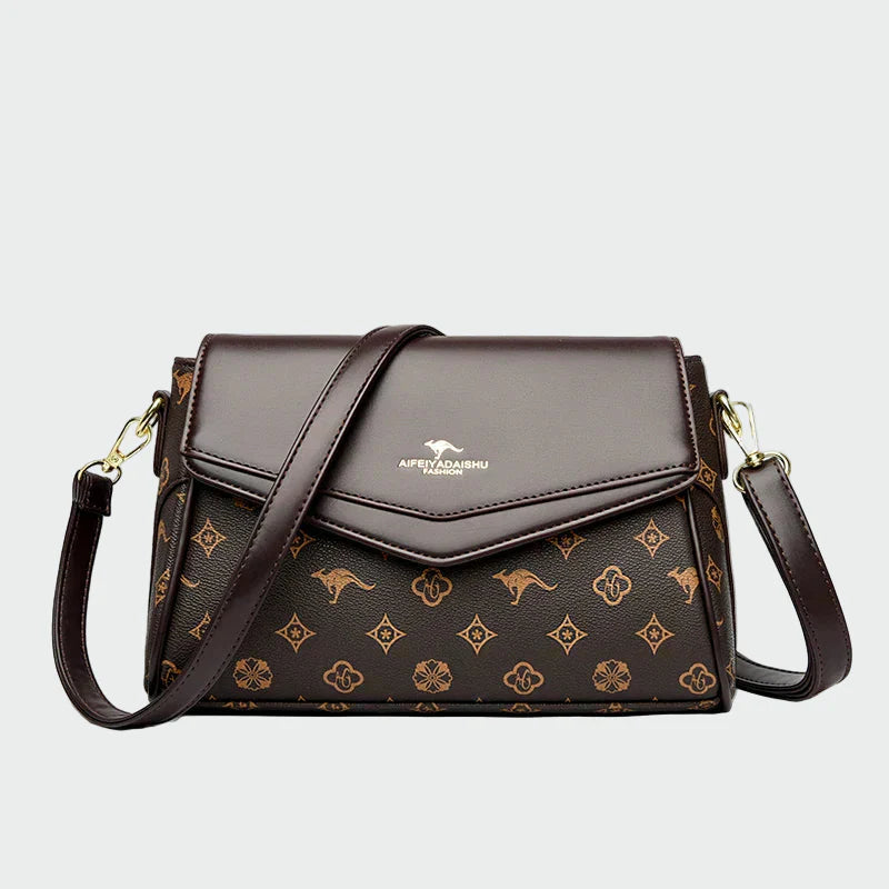 Nadčasová Elegantní Kabelka Přes Rameno Crossbody Hnědá