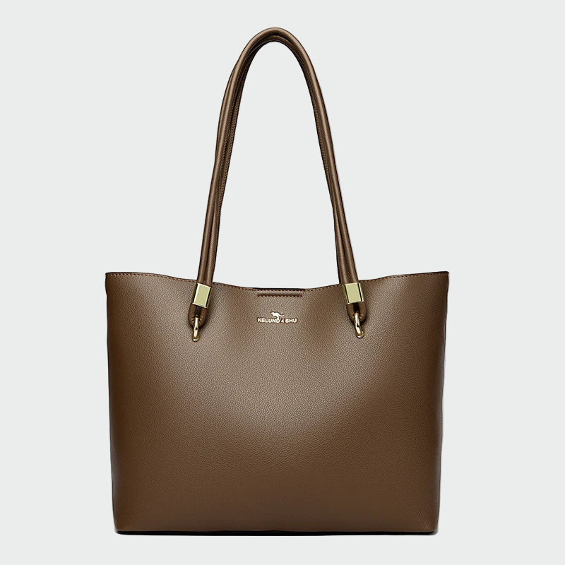 Nadčasová Elegantní Tote Taška Ženy Černá Syntetická Kůže