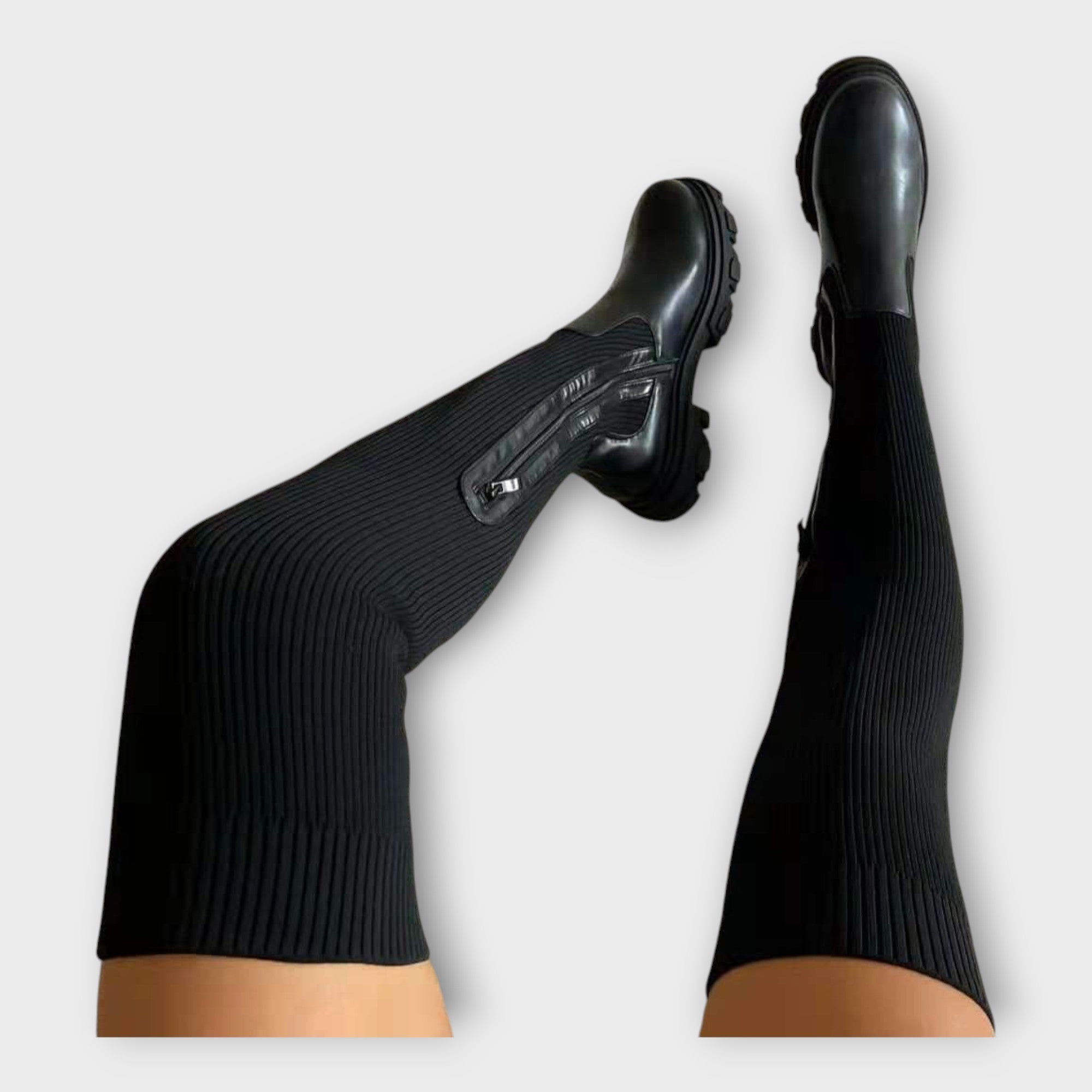 Moderní Kozačky S Minimalistickým Designem Univerzální Styl