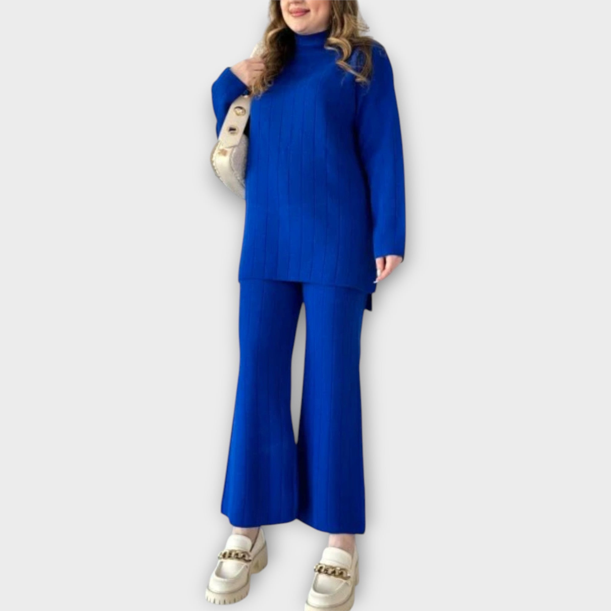 Pletený Set S Volným Střihem Pro Elegantní Dámský Vzhled