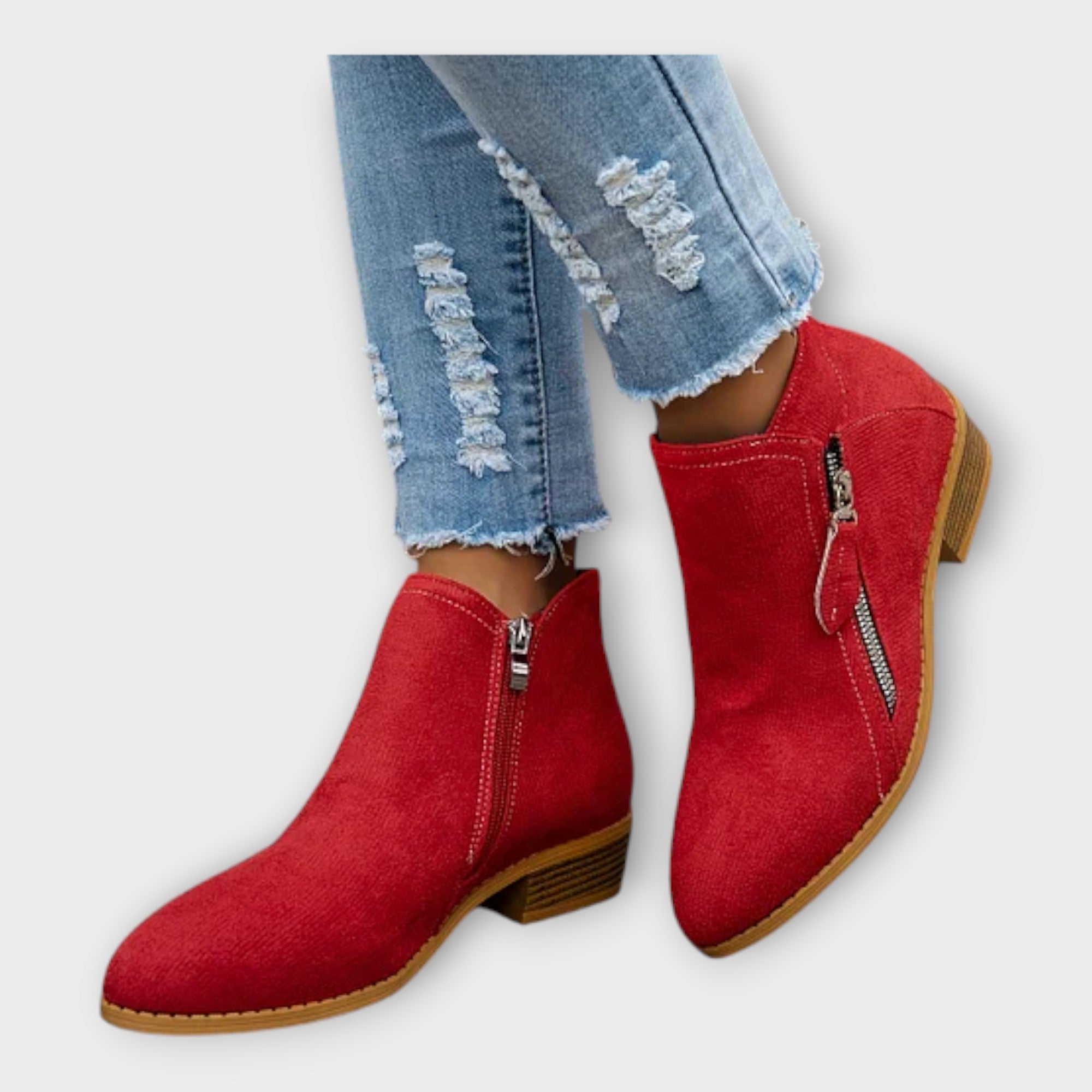 Elegantní Kotníkové Boty Se Zapínáním Na Zip Univerzální