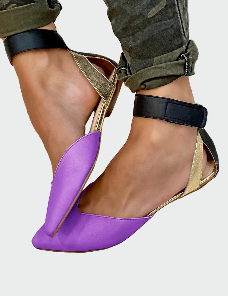 Élan Baleríny Dámské S Černým Páskem Béžové Zlaté Detaily