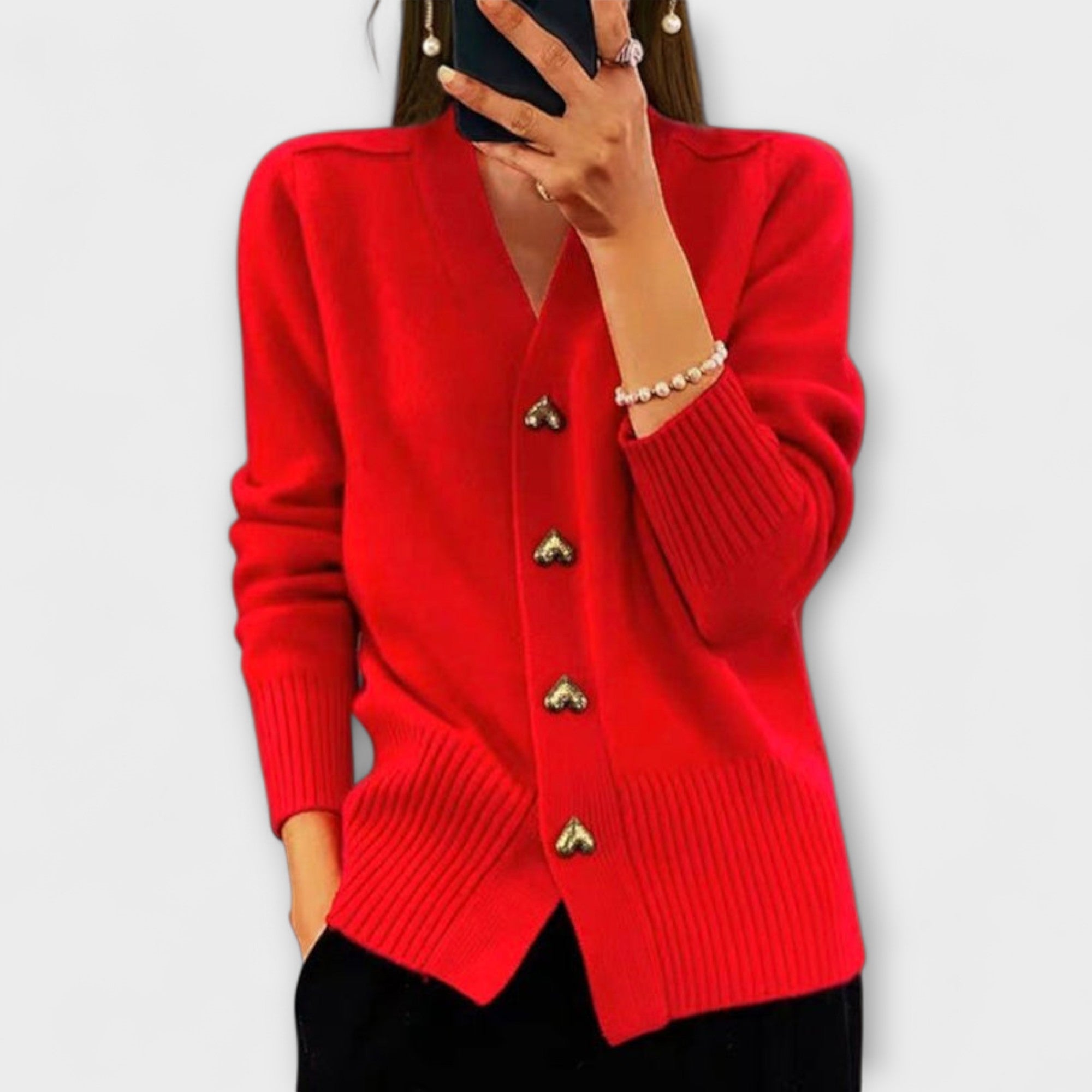 Marij Dámský Svetr S Výstřihem Do V Vintage Preppy Styl