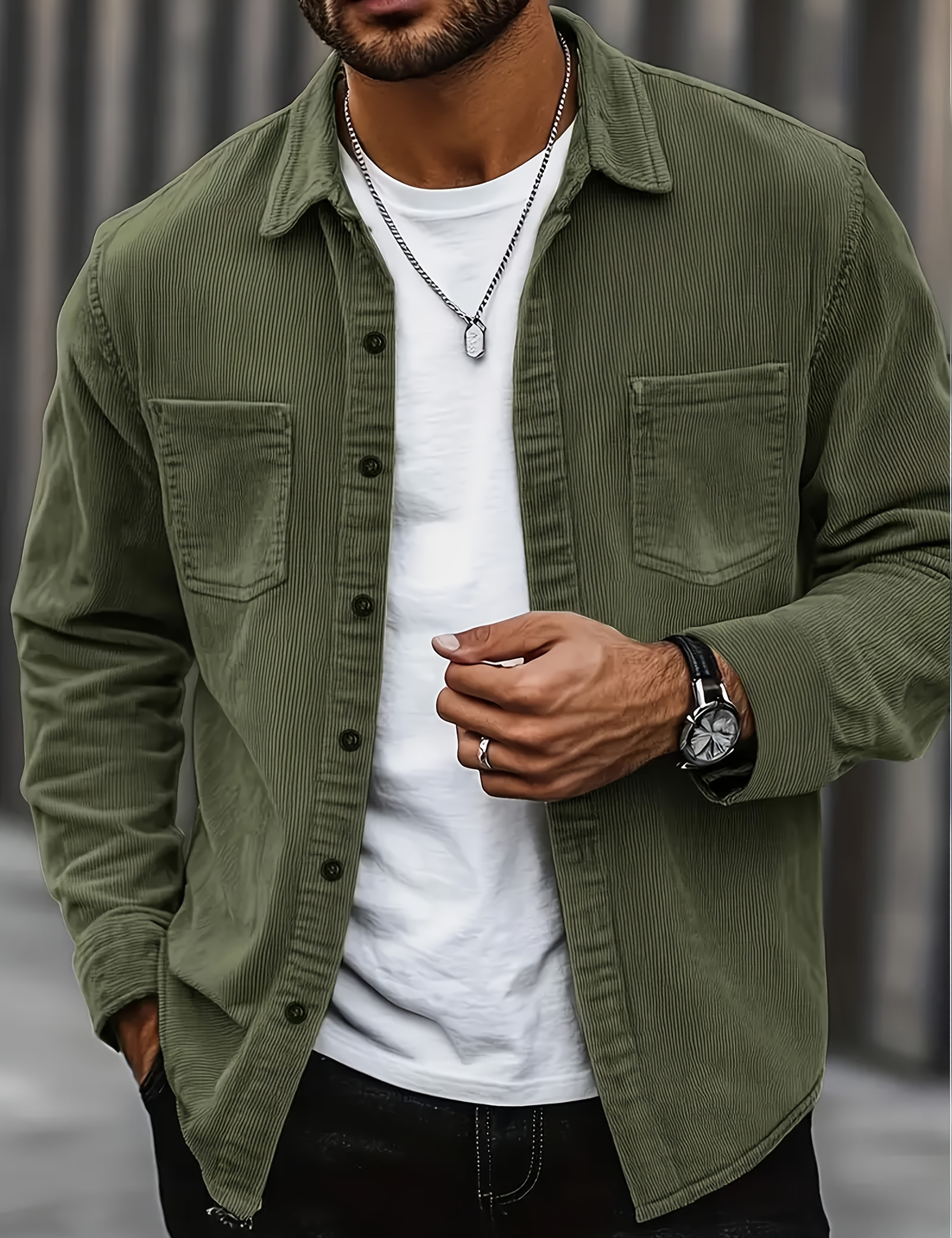 Pánský Kordurový Kardigan