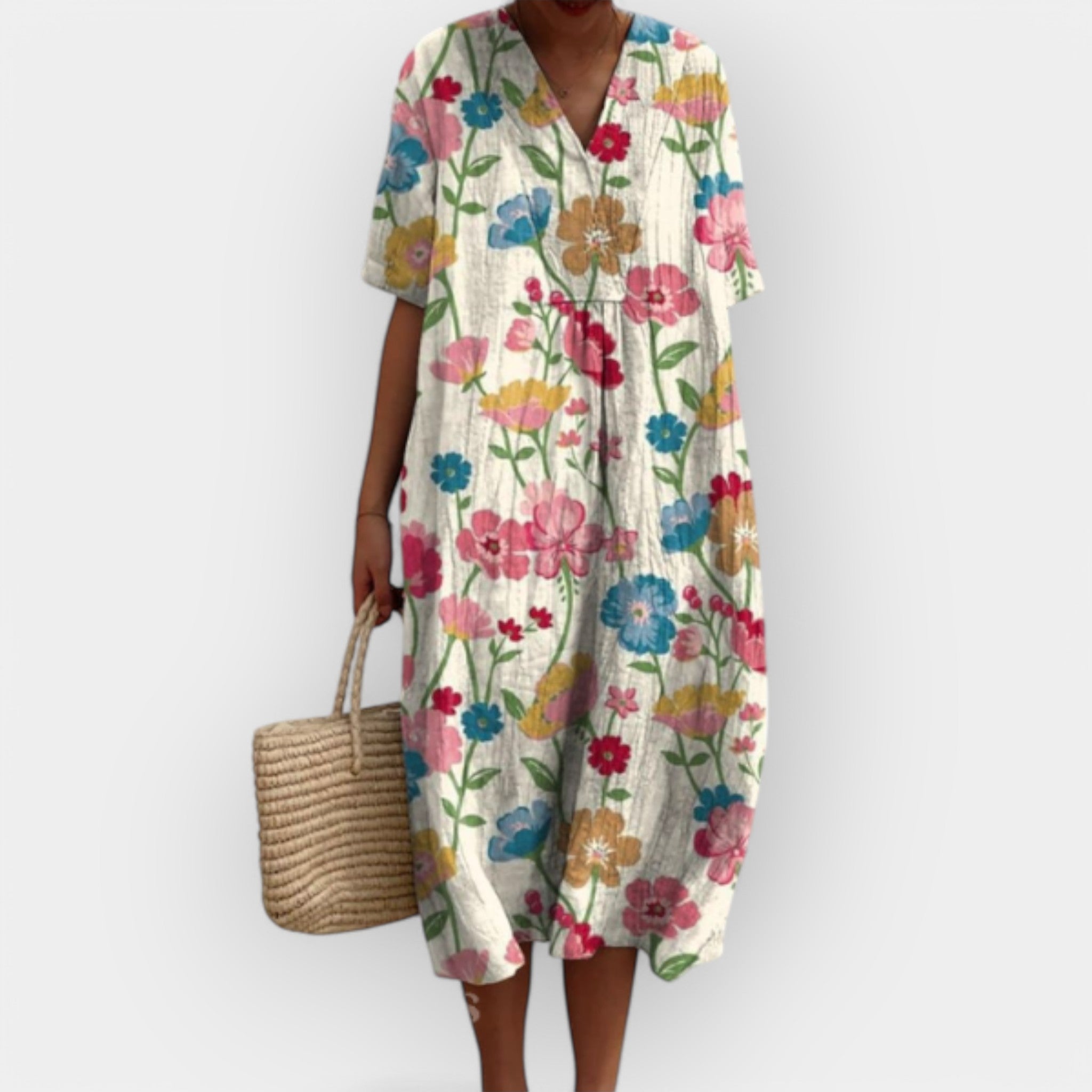 Květinové Šaty Pro Teplé Dny Lehký Letní Model Pro Ženy