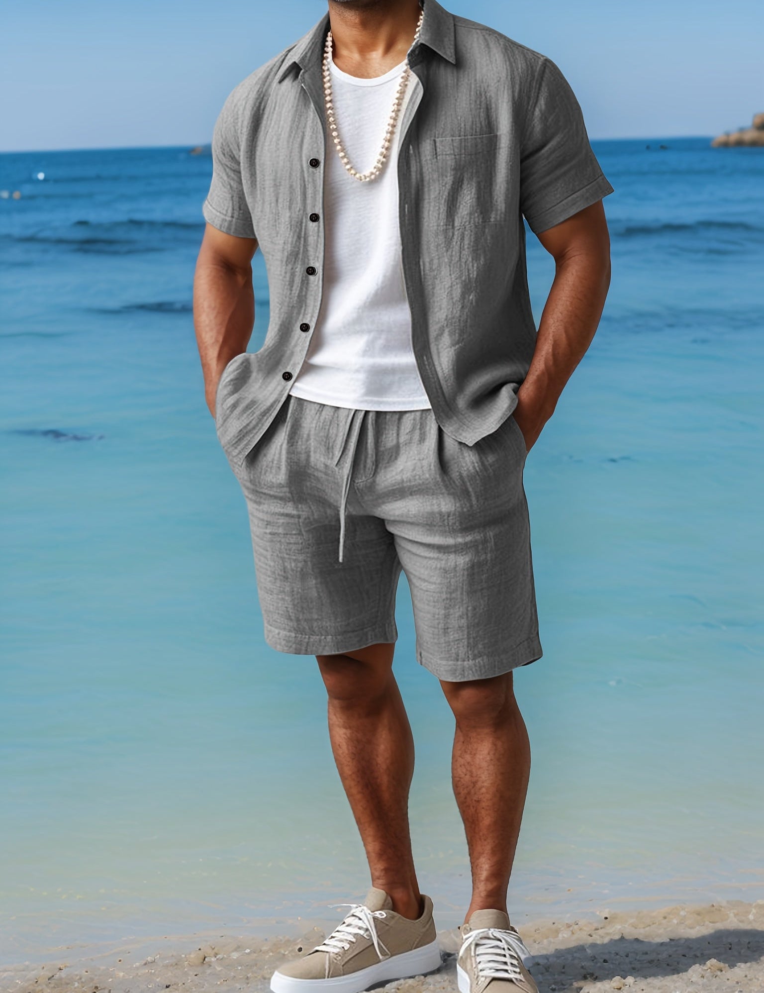 Elegantní Letní Set Muži