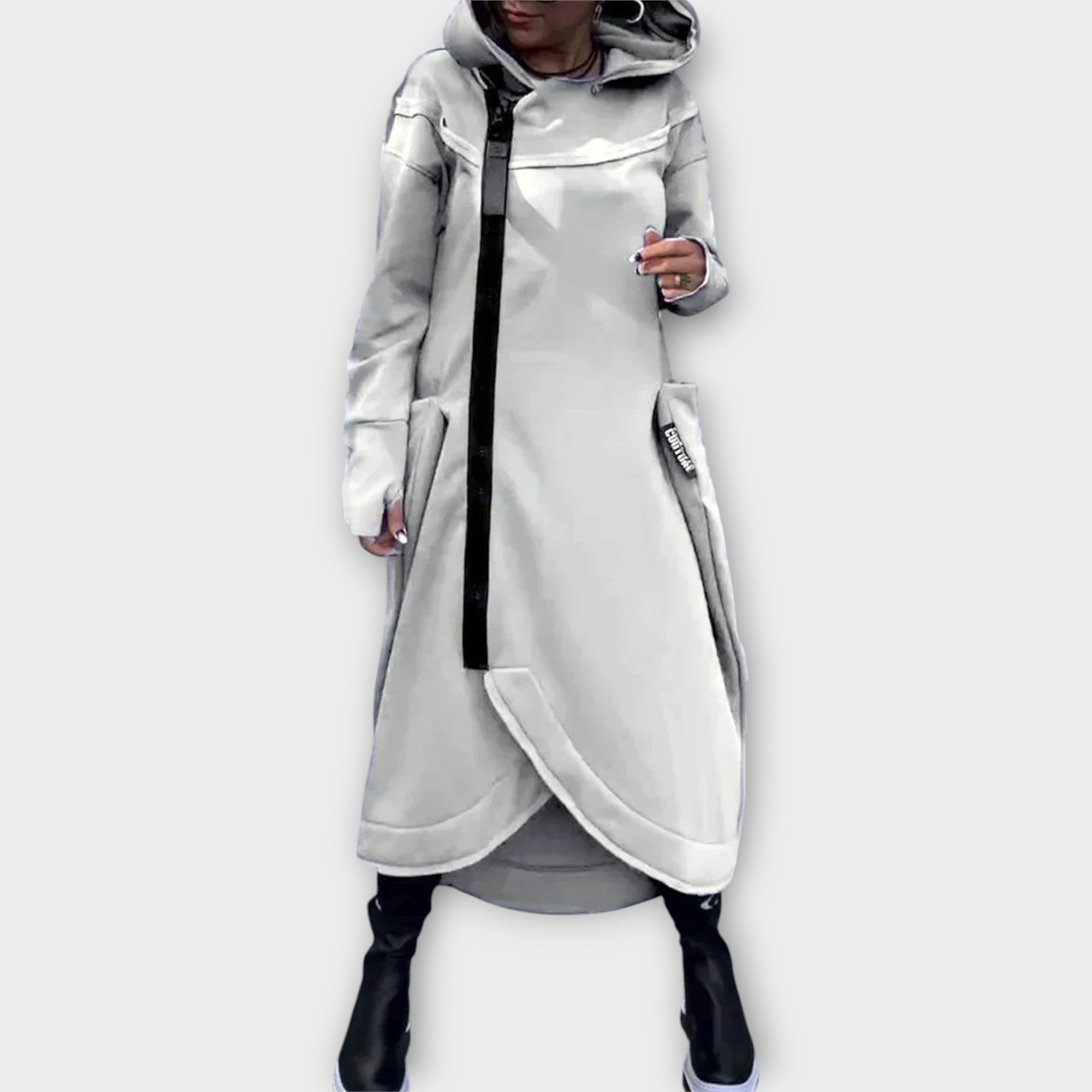 Dlouhá Parka S Moderním Designem A Volným Střihem Elegantní