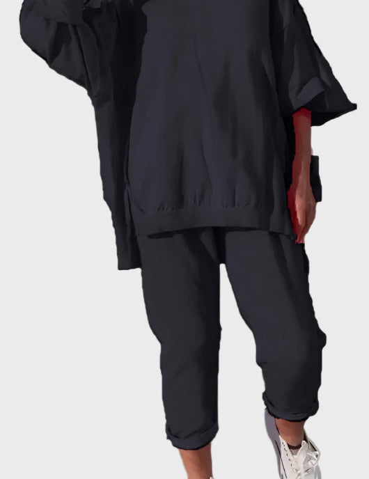 Set S Kulatým Výstřihem Oversize Halenka Komfort Pro Pohodu