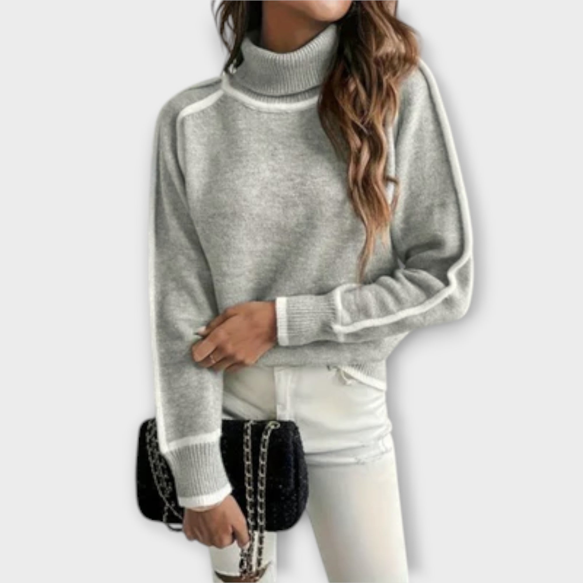 Aurora Pohodlný Světr S Vysokým Límcem Pro Každodenní Styl
