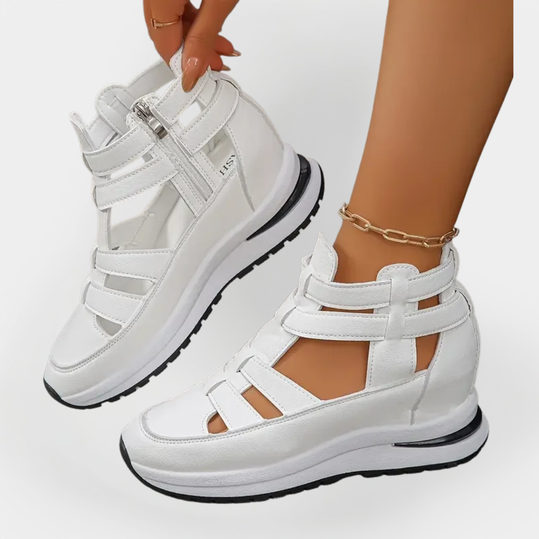 Elegantní Lehké Sandály S Podpatkem A Boční Zip Na Den