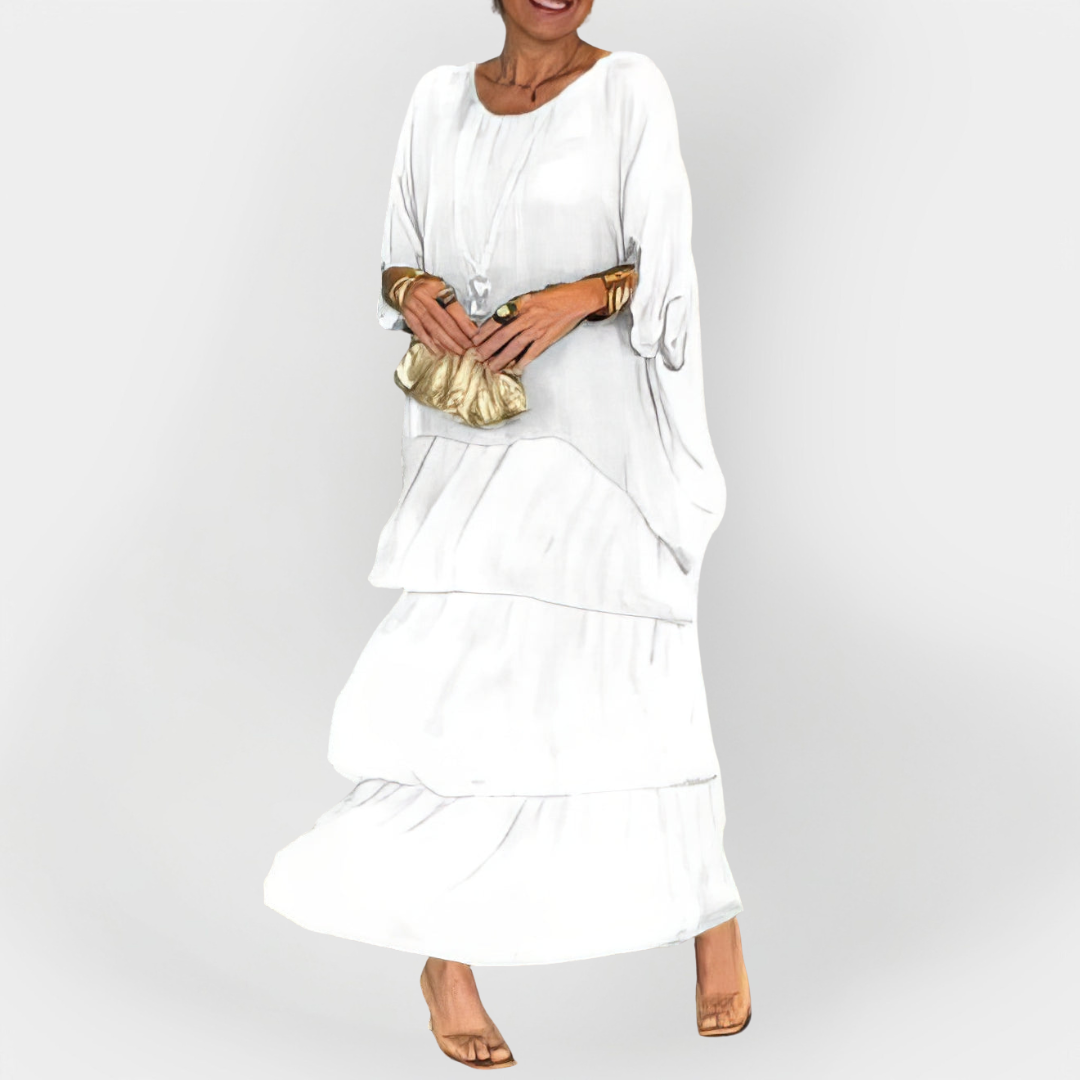 Plisé Šaty S Efektem Dvojité Vrstvy Elegantní Pohodlí