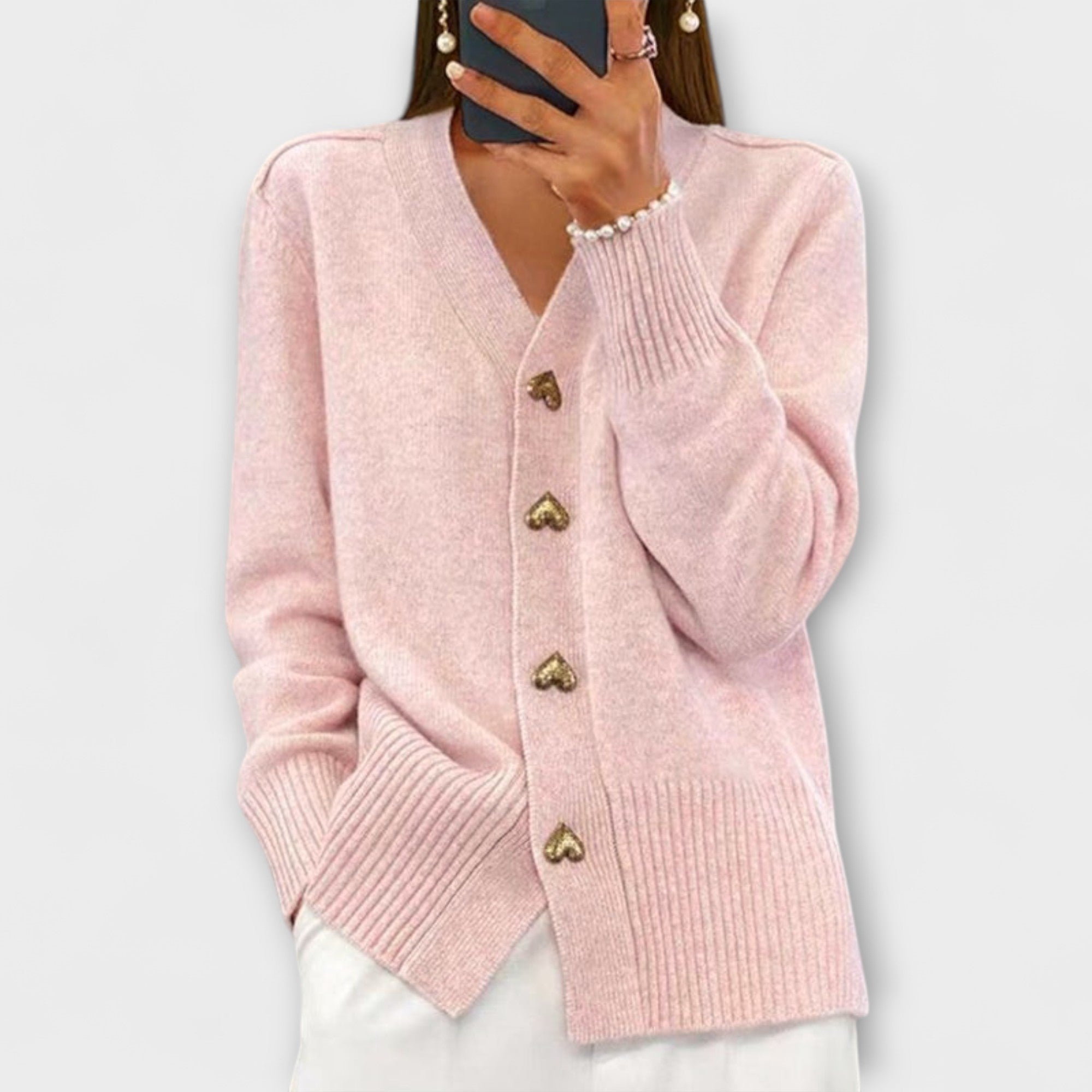 Marij Dámský Svetr S Výstřihem Do V Vintage Preppy Styl