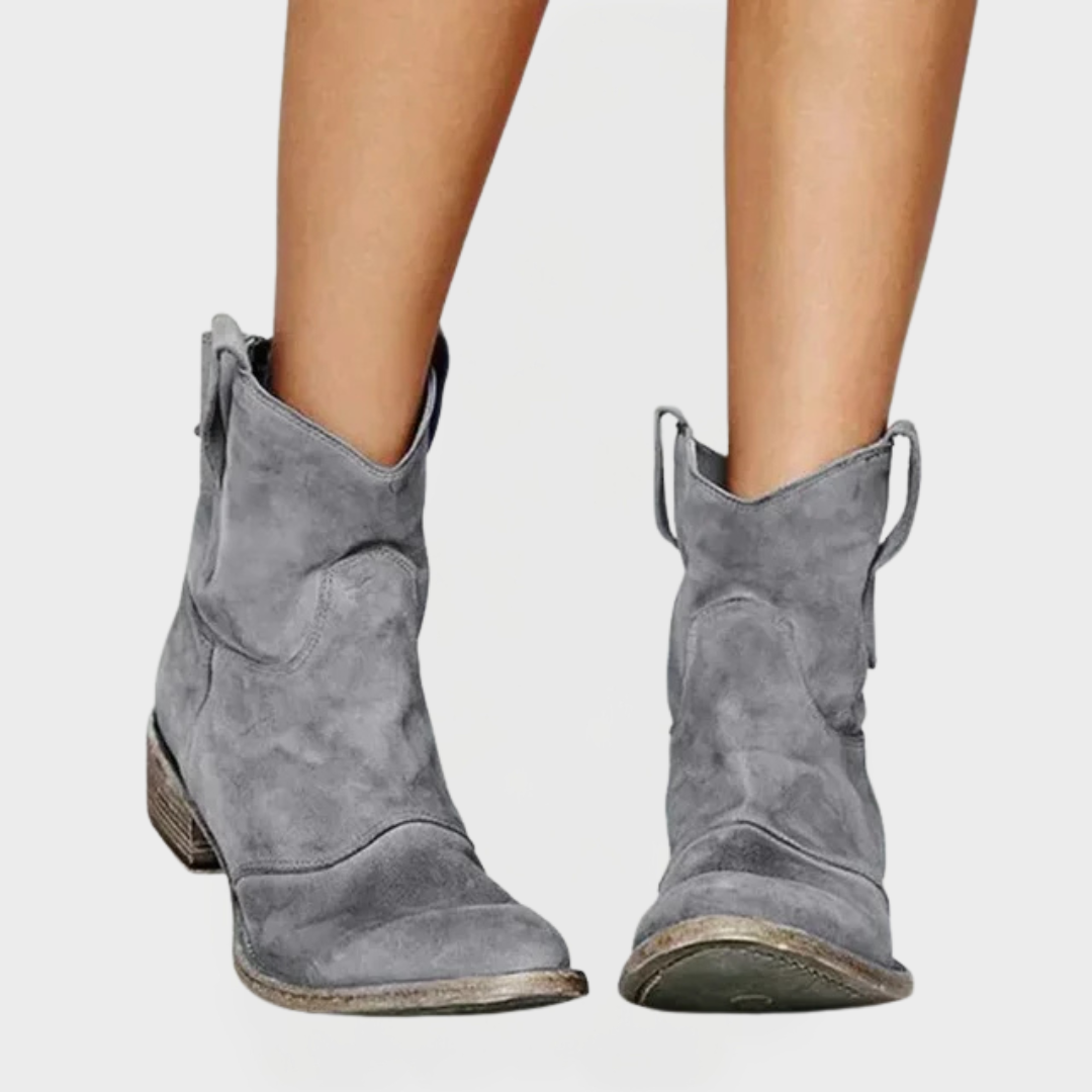 Retro Western Kotníčkové Boty Pro Ženy S Elegantním Nádechem