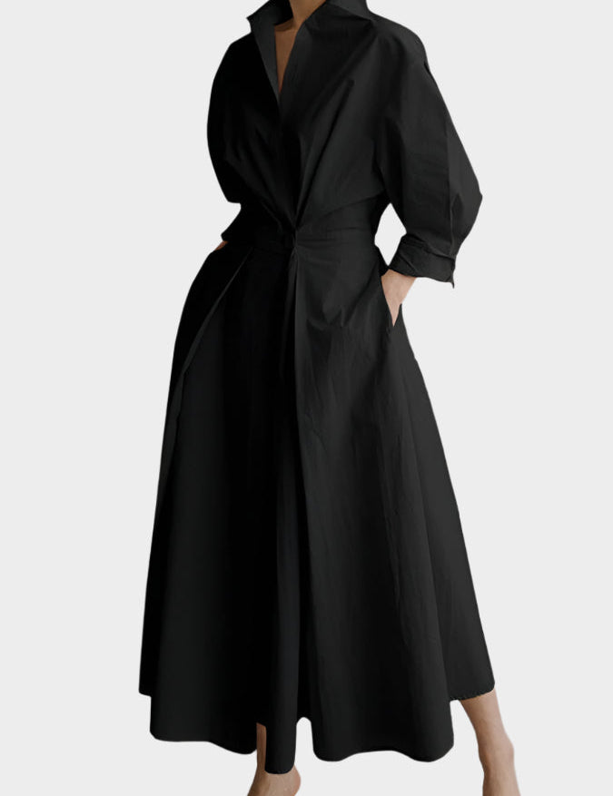Elegantní Aline Šaty S Polo Límcem Pro Ženy Nadčasový Styl