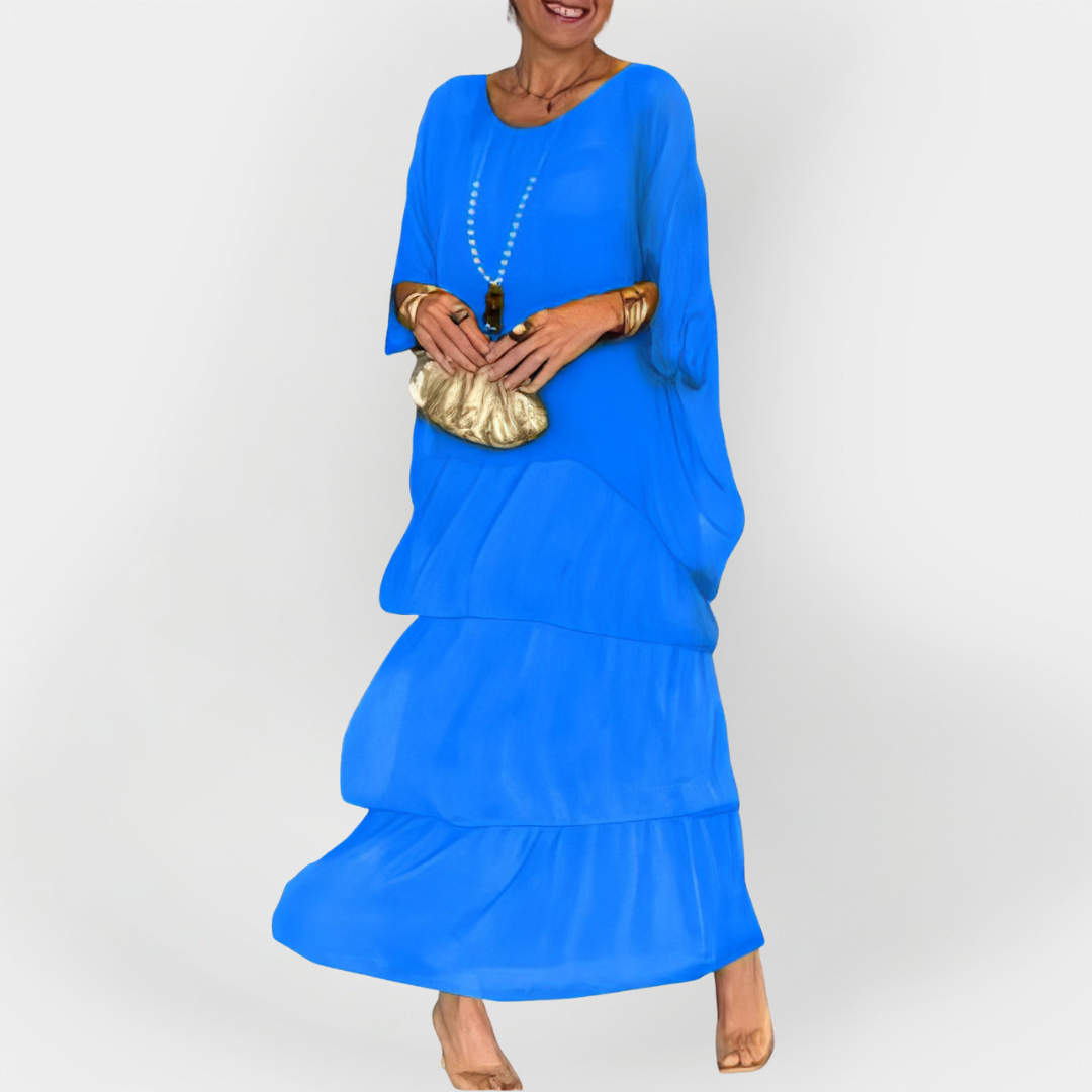 Plisé Šaty S Efektem Dvojité Vrstvy Elegantní Pohodlí