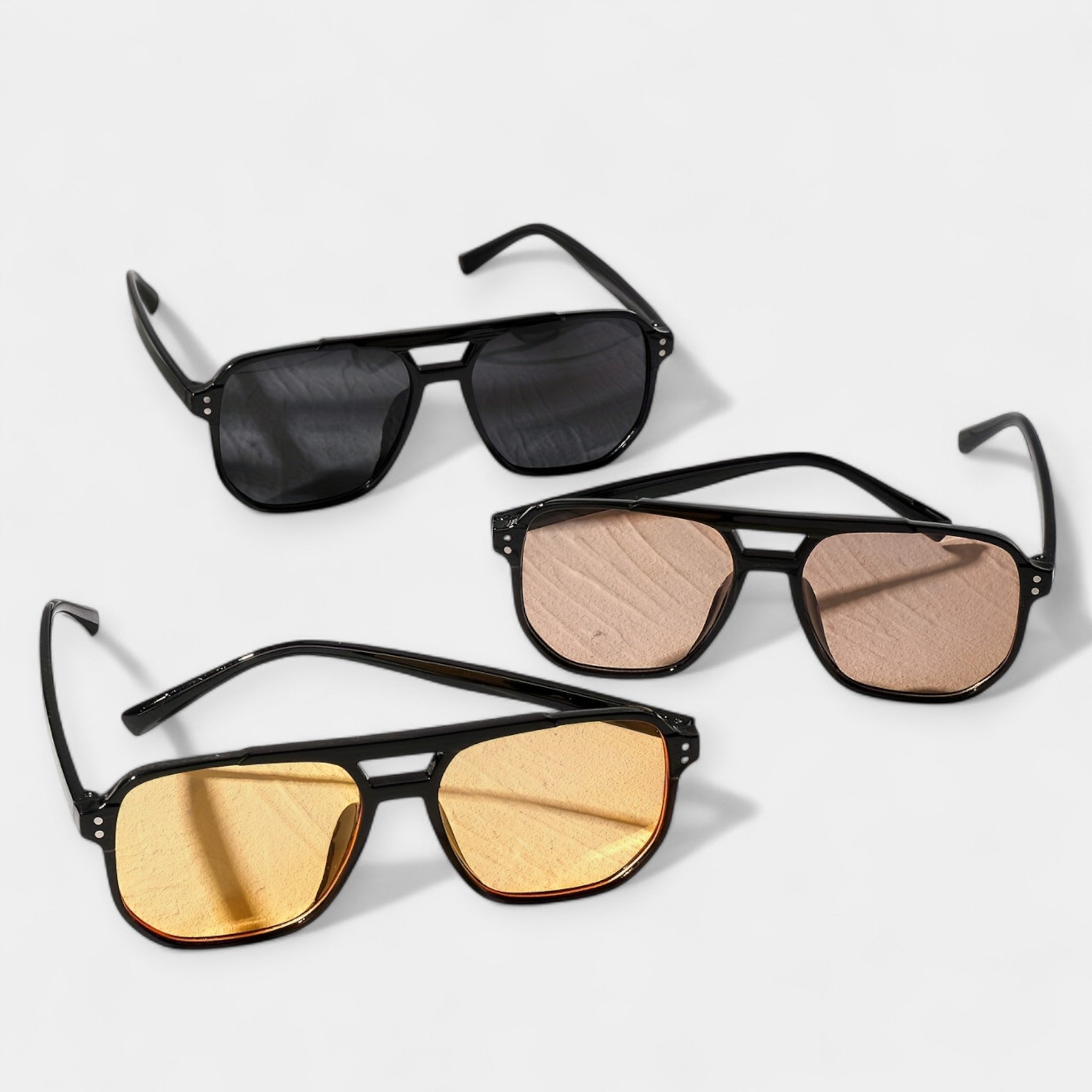Čtvercové Brýle s Rivetovými detaily Unisex Styl Moderní