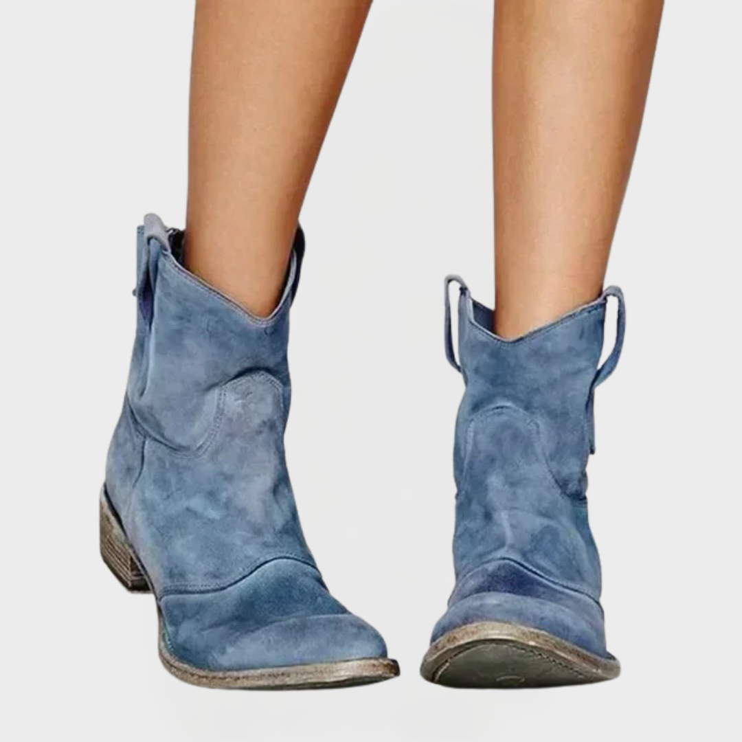 Retro Western Kotníčkové Boty Pro Ženy S Elegantním Nádechem