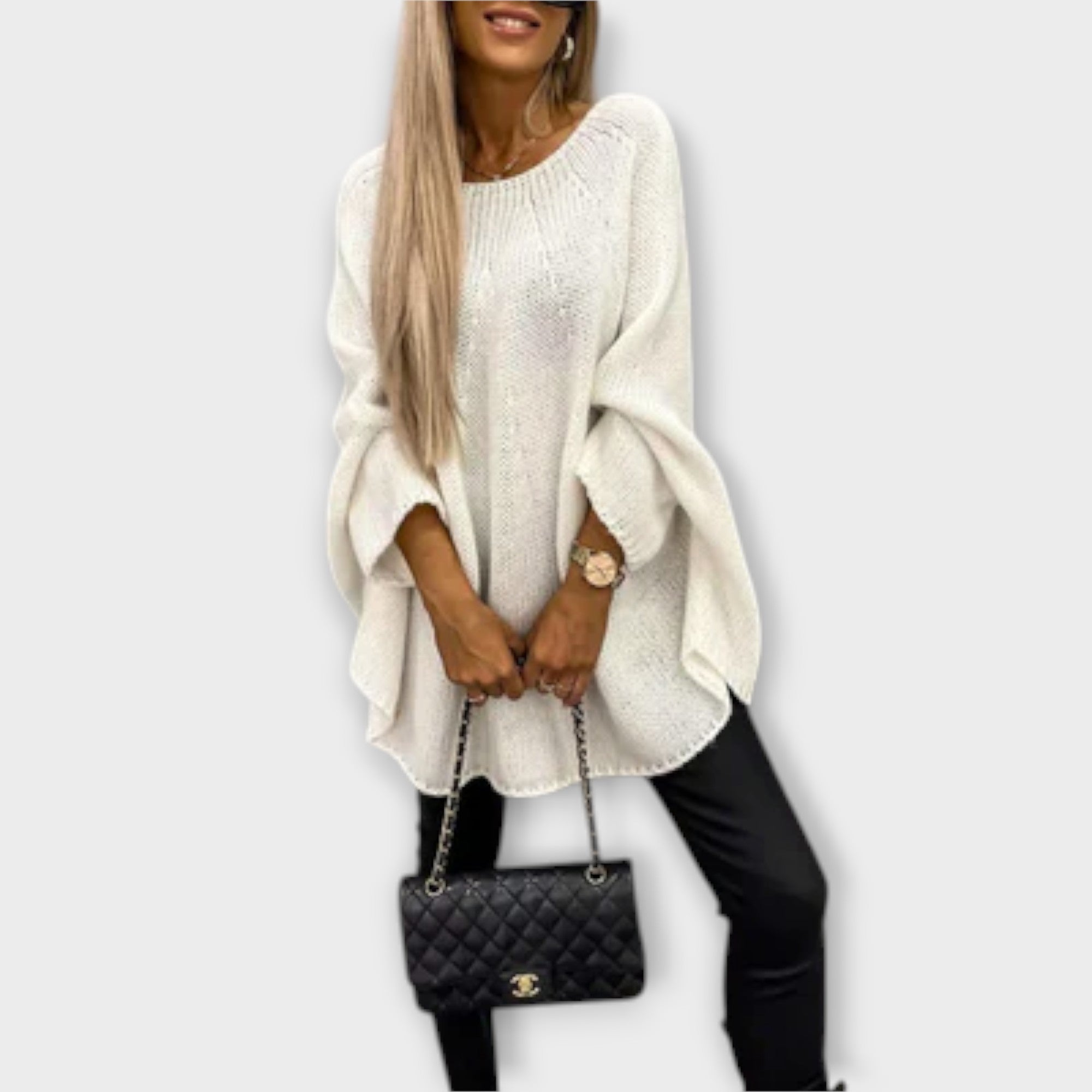 Izabel Elegantní Dámský Svetr S Kulatým Výstřihem Pohodlí