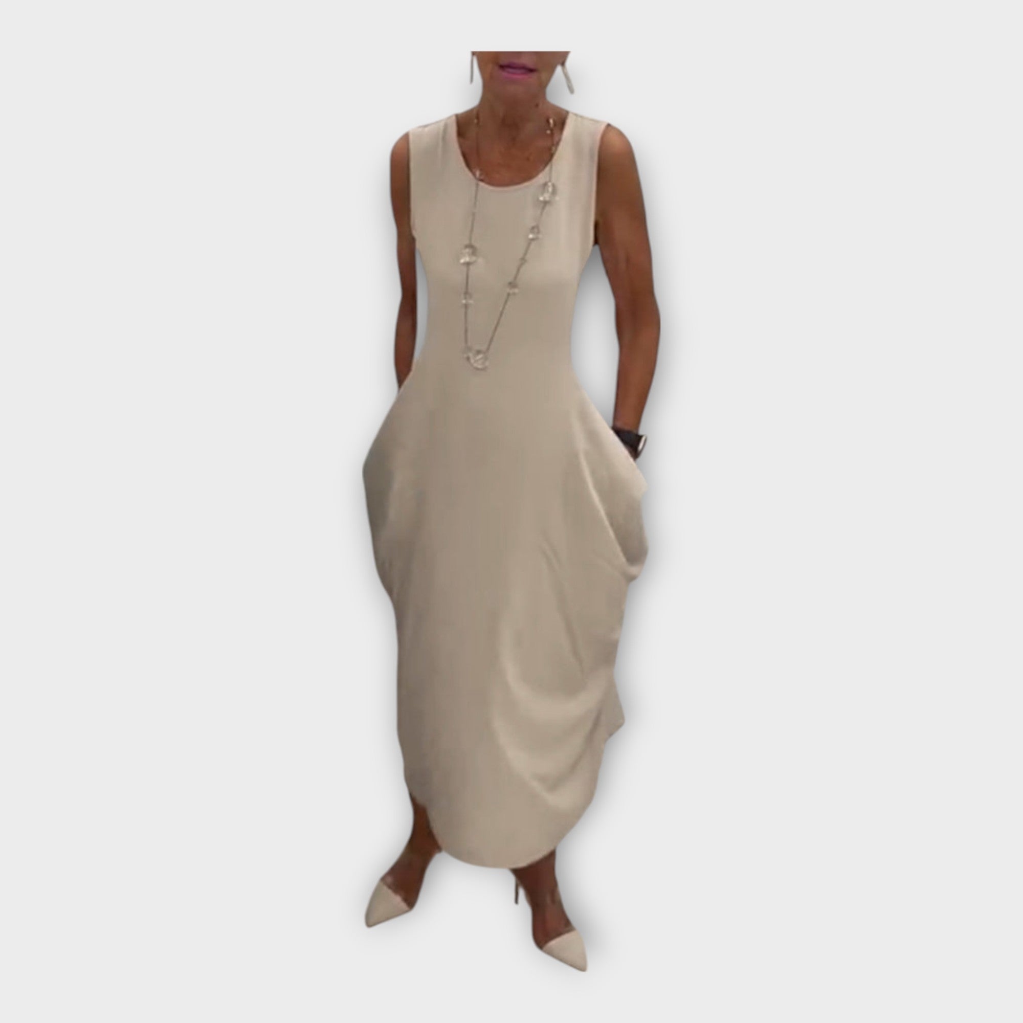 Lehké Šaty S Moderním Střihem Kapsami Pro Každodenní Nošení