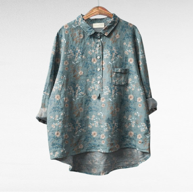 Květinová Košile S Klasickým Střihem A Lehkým Materiálem