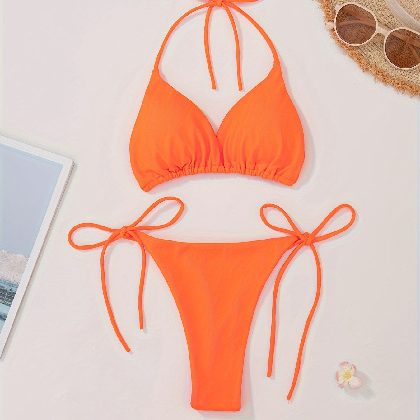 Halter Bikini S Vřezem Kalhotek Pro Ženy Elegantní Plavky