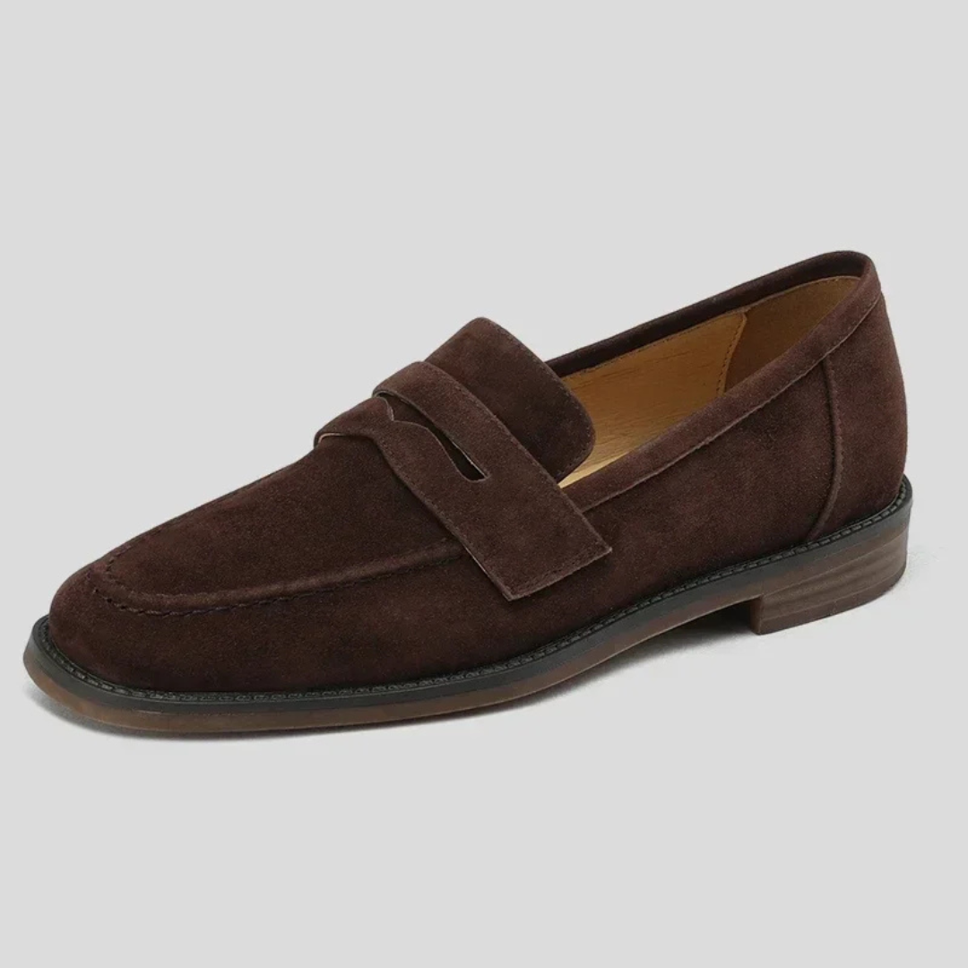 Retro Mokasíny Semišové Elegantní Klasický Střih Pro Biznis