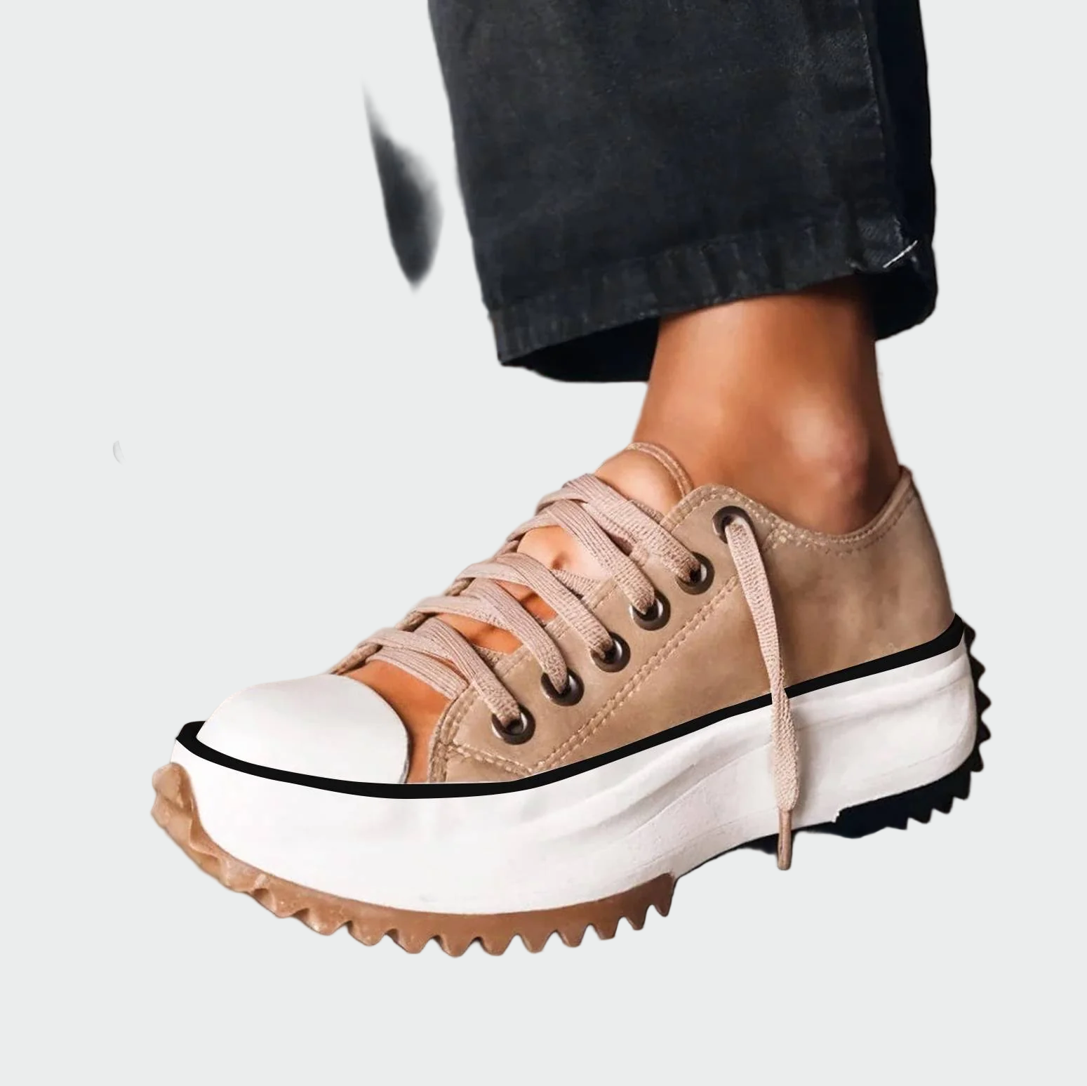 Dámské Ortopedické Boty Na Platformě Černé Bílé Detaily