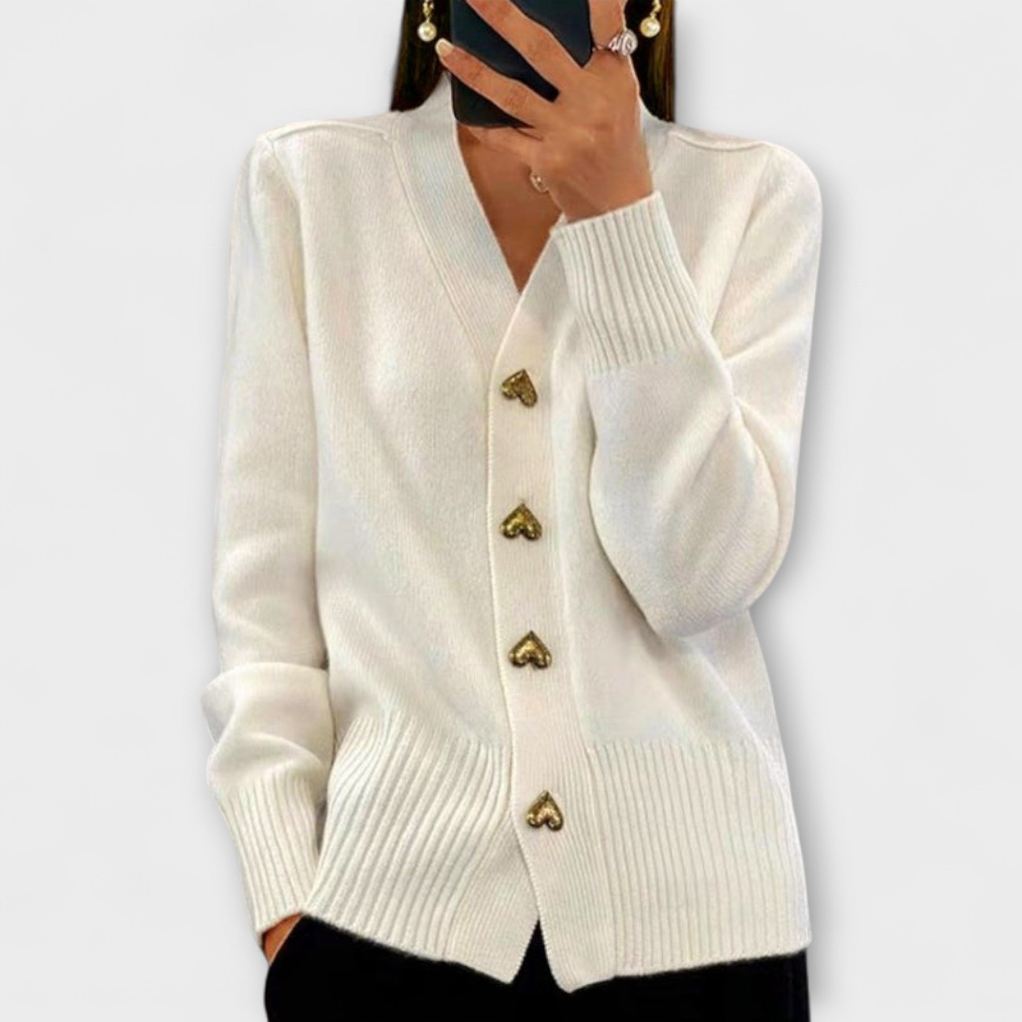 Marij Dámský Svetr S Výstřihem Do V Vintage Preppy Styl