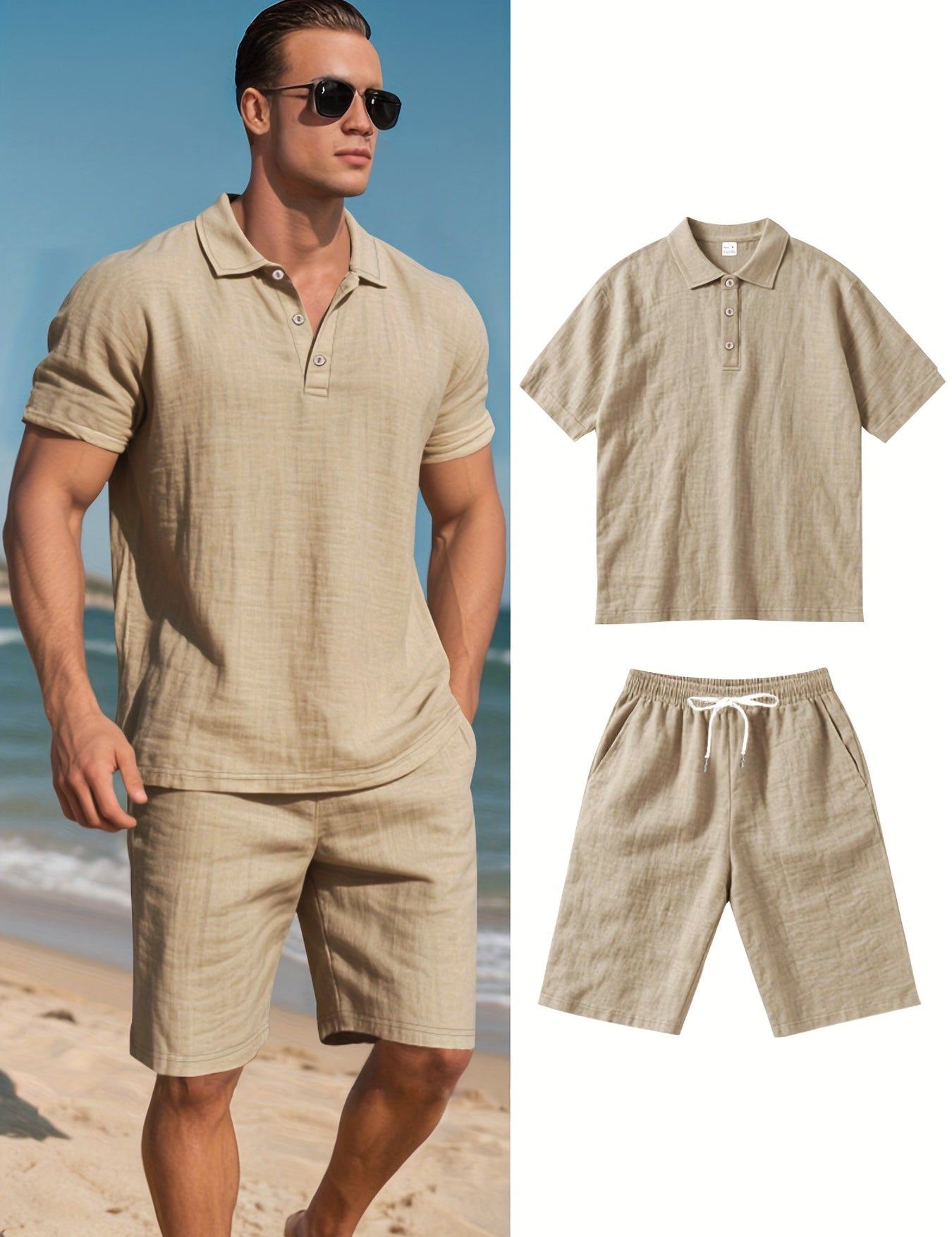 Lenový Letní Pánský Set