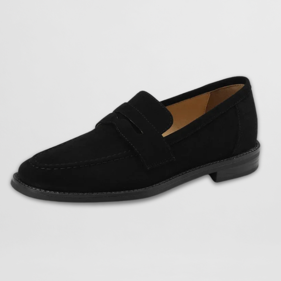 Retro Mokasíny Semišové Elegantní Klasický Střih Pro Biznis