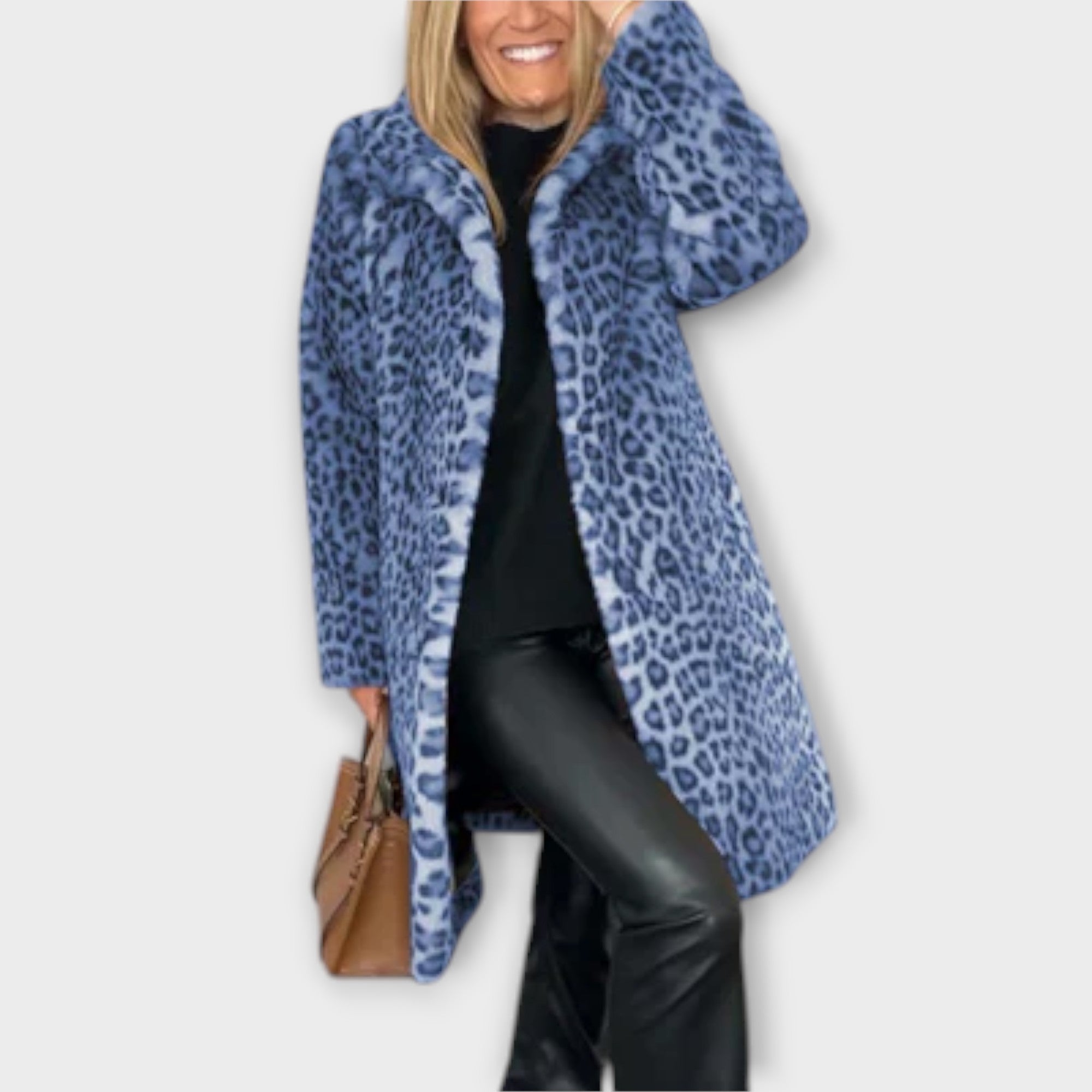 Amara Leopardí Kabát Vzorem Pro Elegantní Zimní Dny