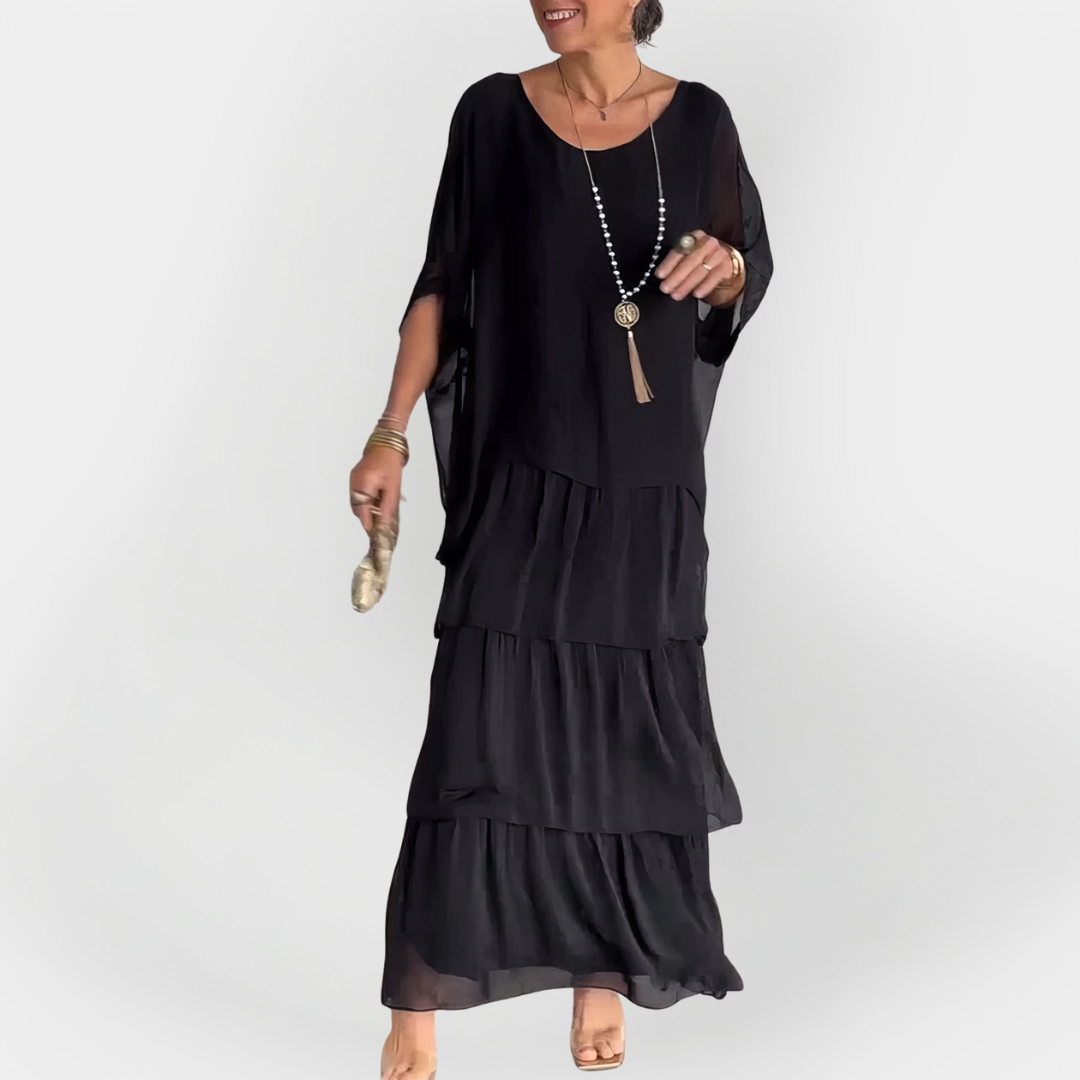 Plisé Šaty S Efektem Dvojité Vrstvy Elegantní Pohodlí