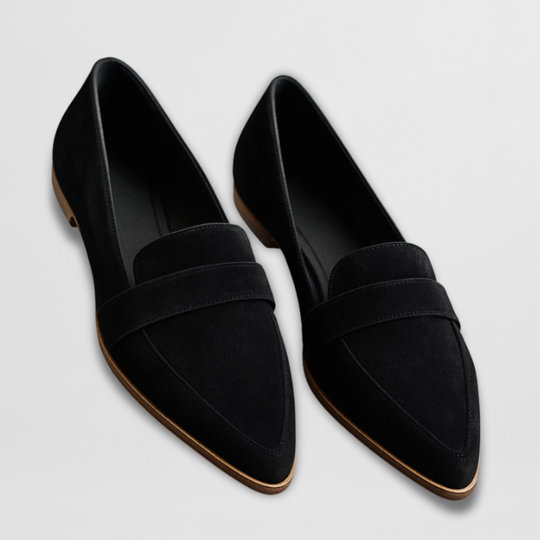 Semišové Mokasíny Béžové Elegantní Minimalistický Design