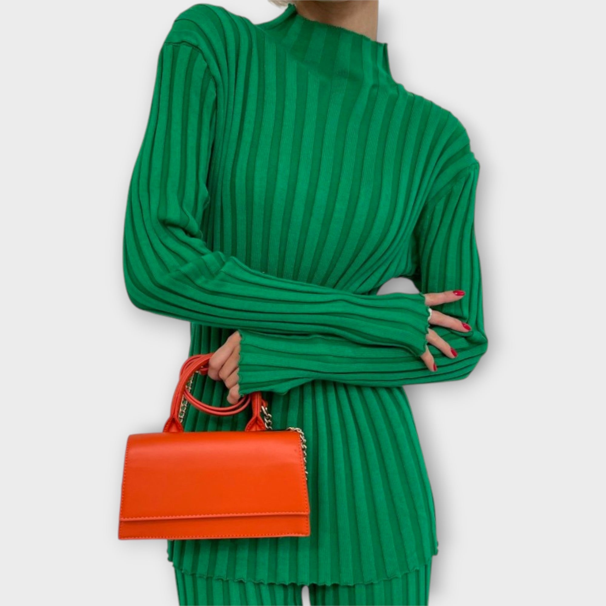 Pletený Set s Moderním Střihem Elegantní Slavnostní Styl