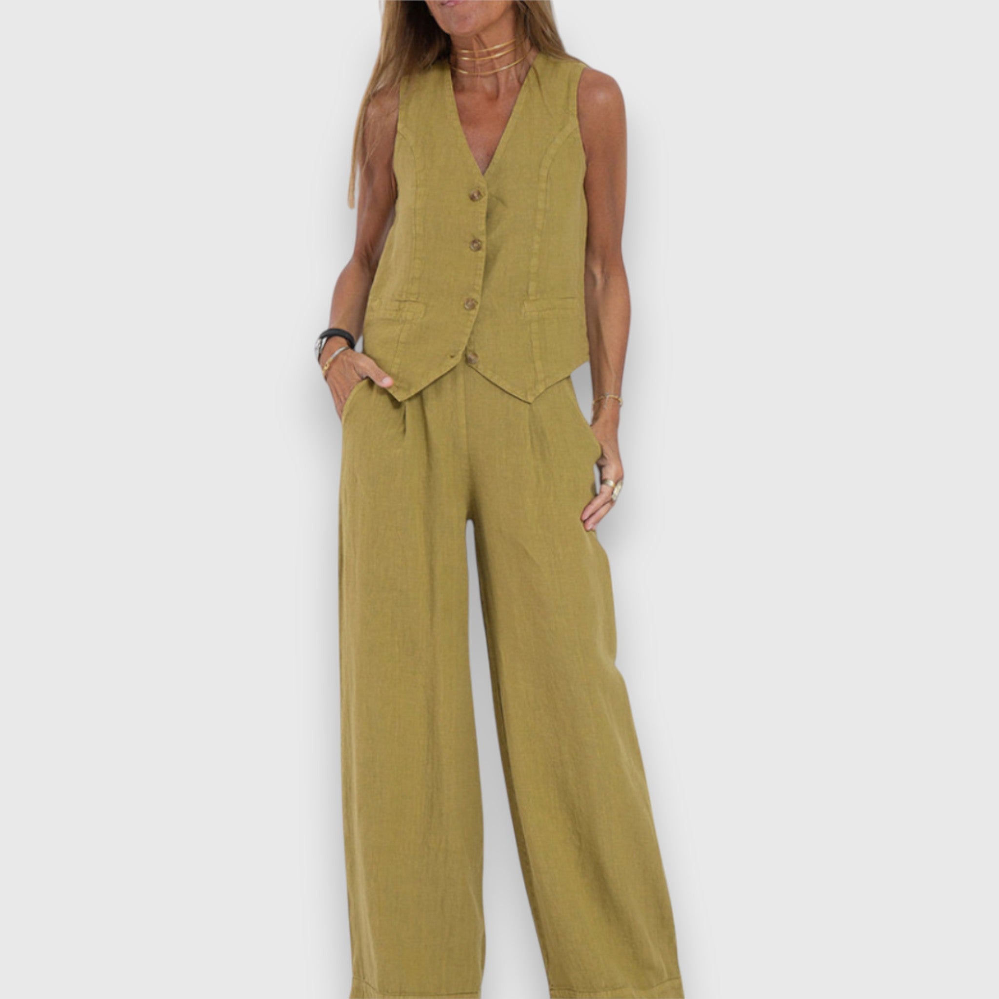 Dvoudílný Letní Set Nina Lehkost Elegantní Silueta Stylu