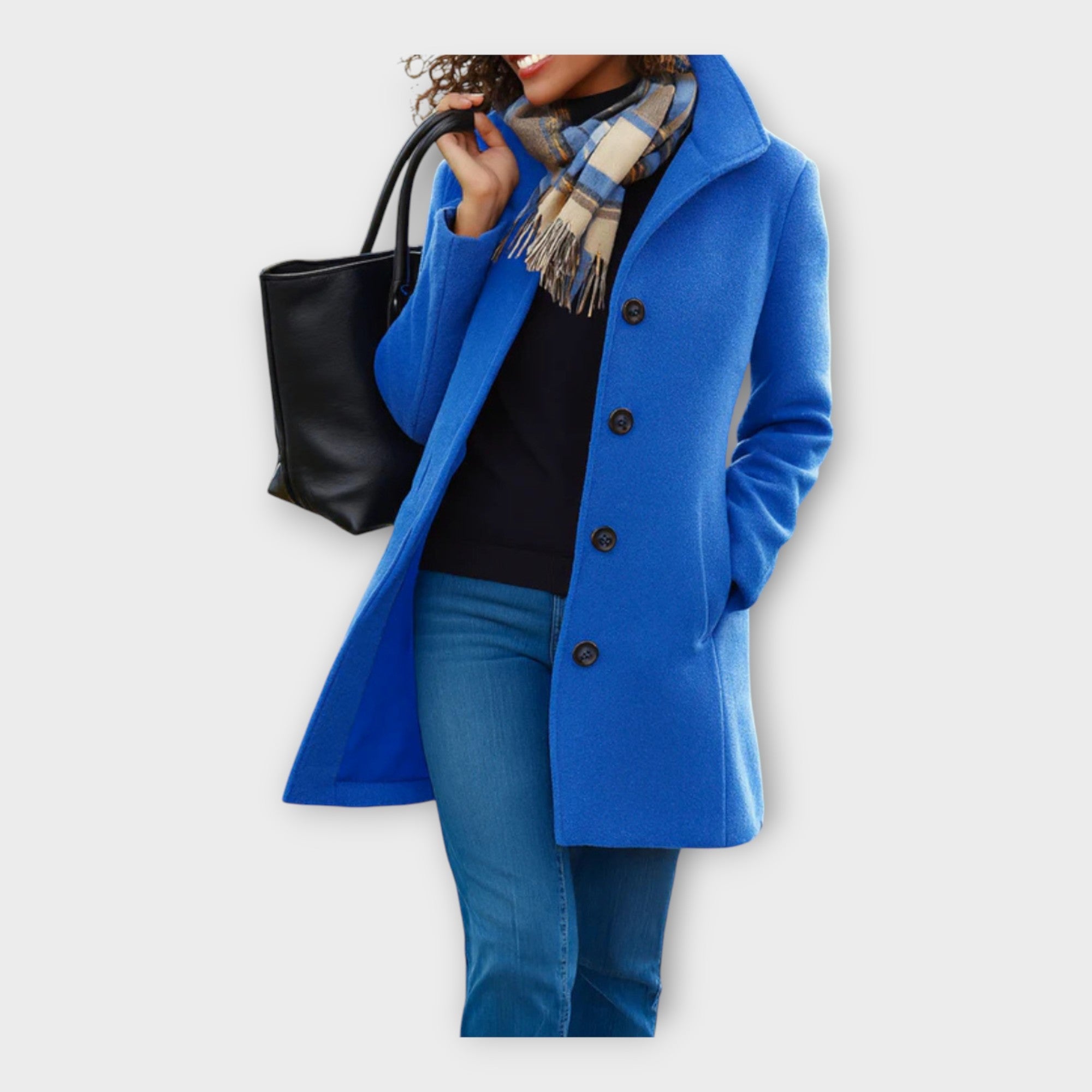 Elegantní Vlněný Kabát s Knoflíky Pro Každý Styl