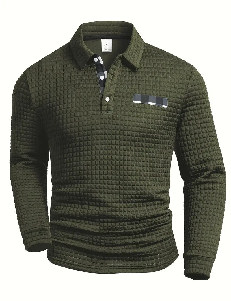 Ribbed Polo Sweater