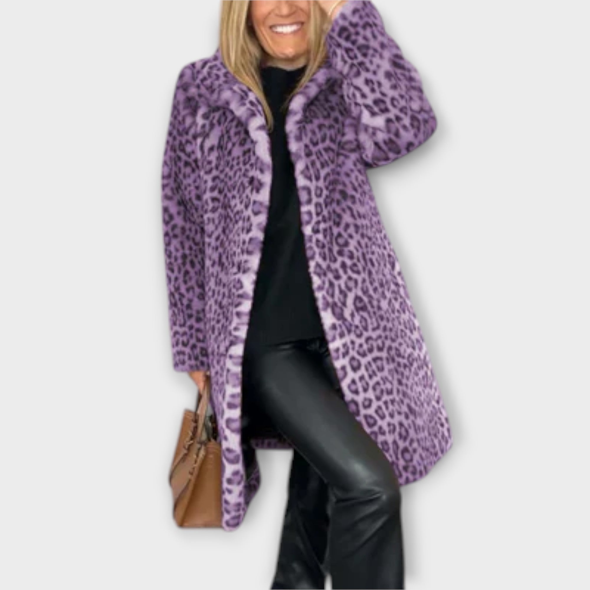 Amara Leopardí Kabát Vzorem Pro Elegantní Zimní Dny