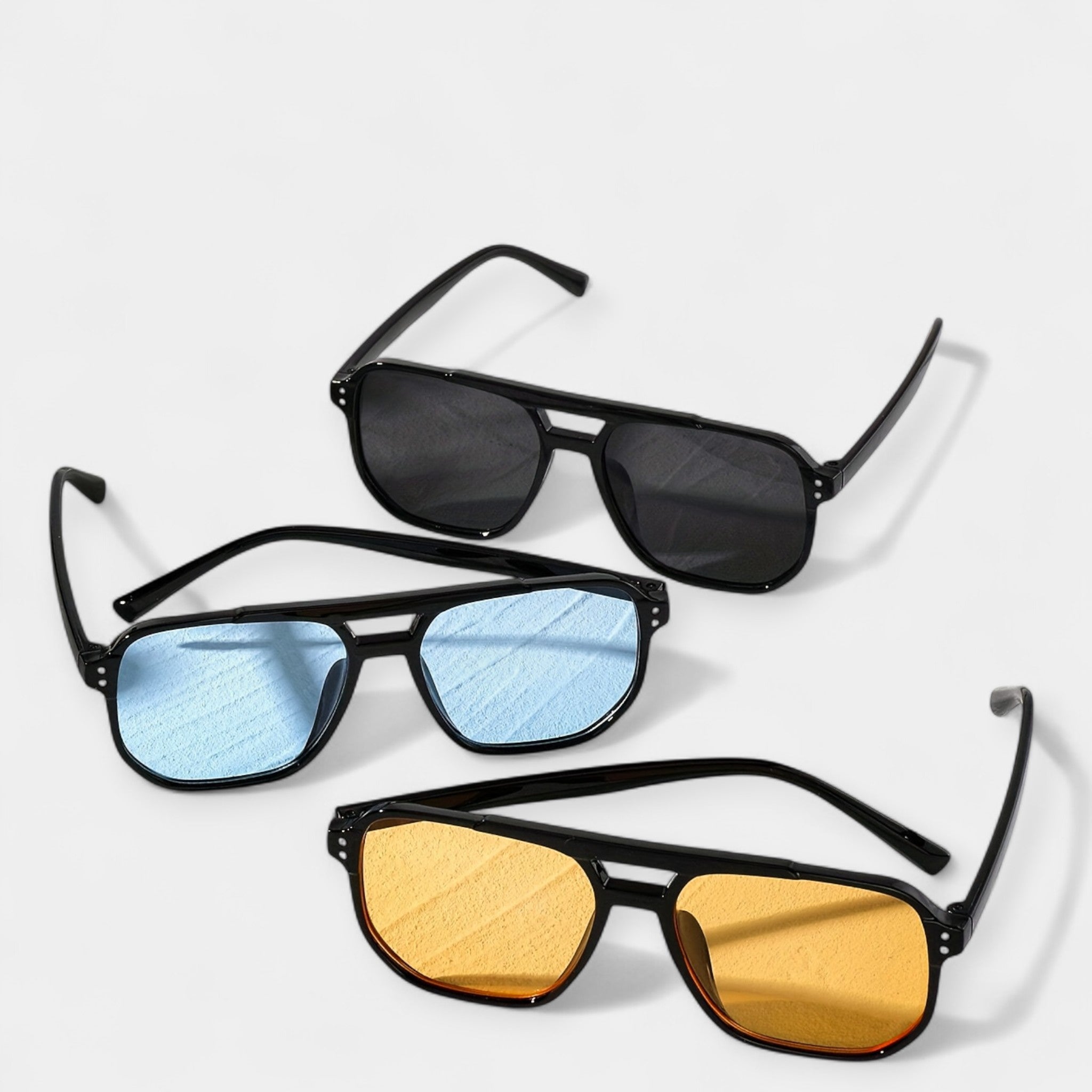 Čtvercové Brýle s Rivetovými detaily Unisex Styl Moderní