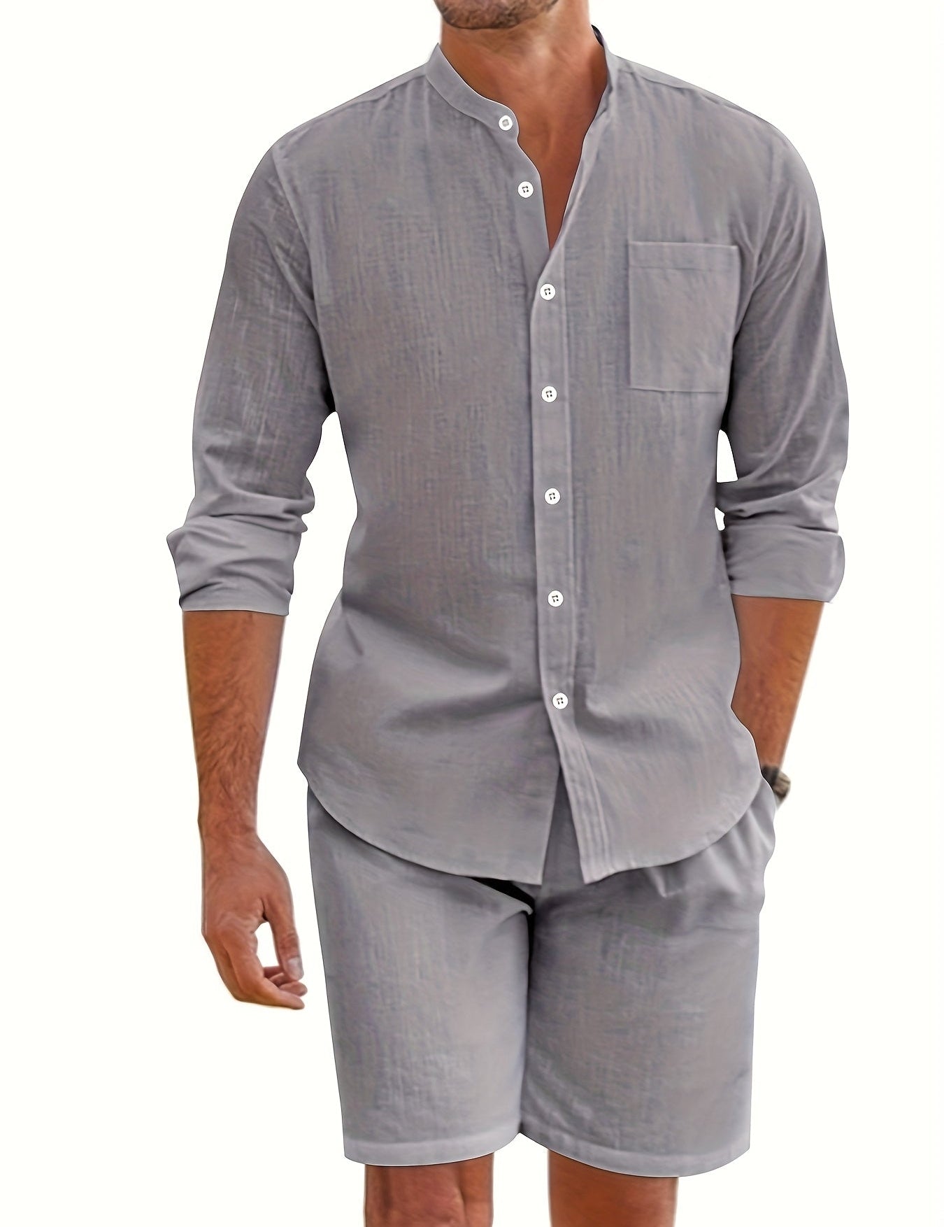 Letní Lněný Set Pro Muže