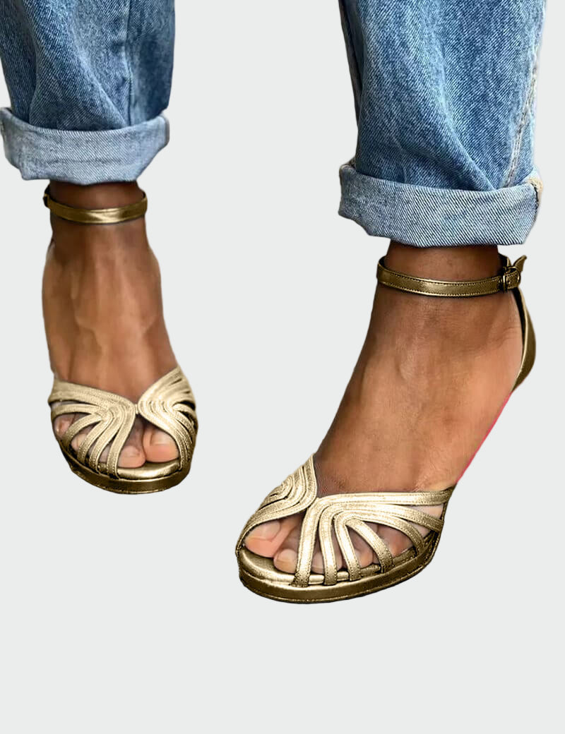 Dámské Sandály Dvoubarevný Podpatěk Stříbrný Lesk Elegantní