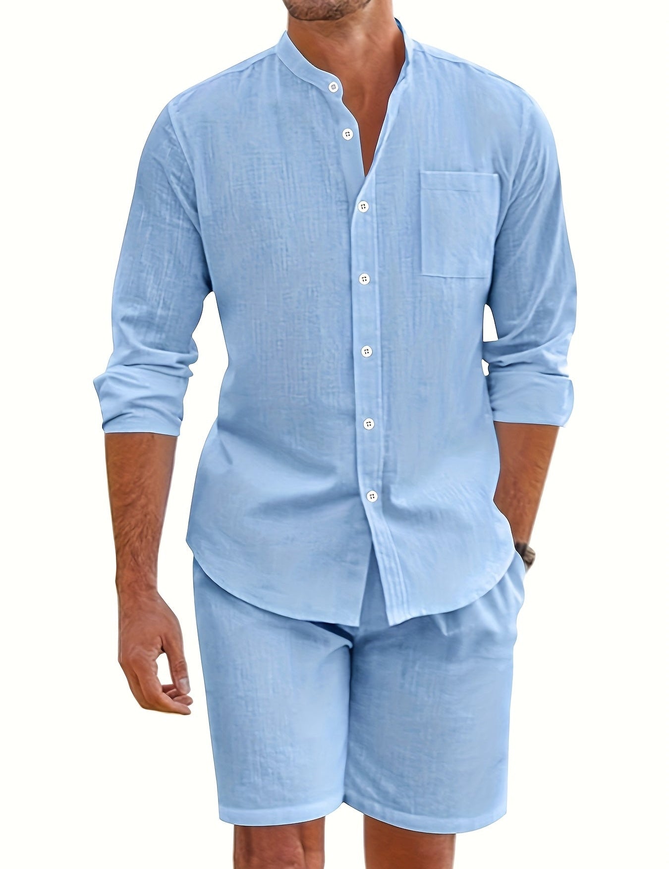 Letní Lněný Set Pro Muže