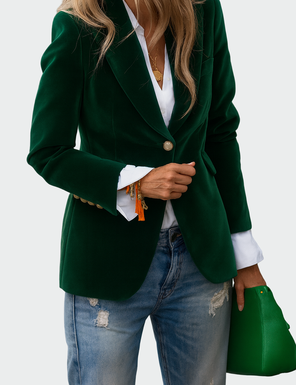 Nadčasové Sako Luxusního Střihu Elegantní Pro Příležitosti